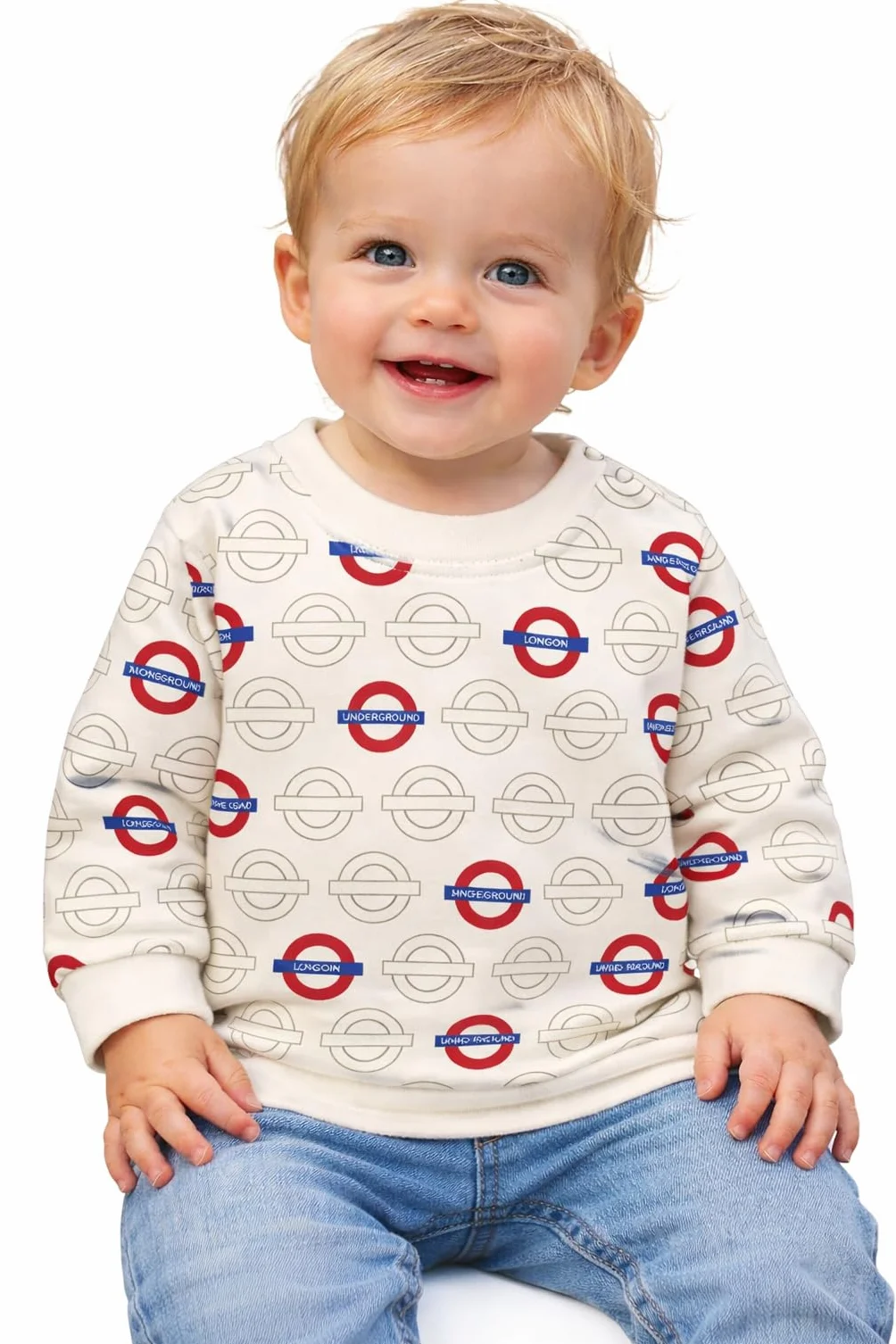 GWCC Licensed London Underground Mind The Gap Roundel Baby Sweatshirt
