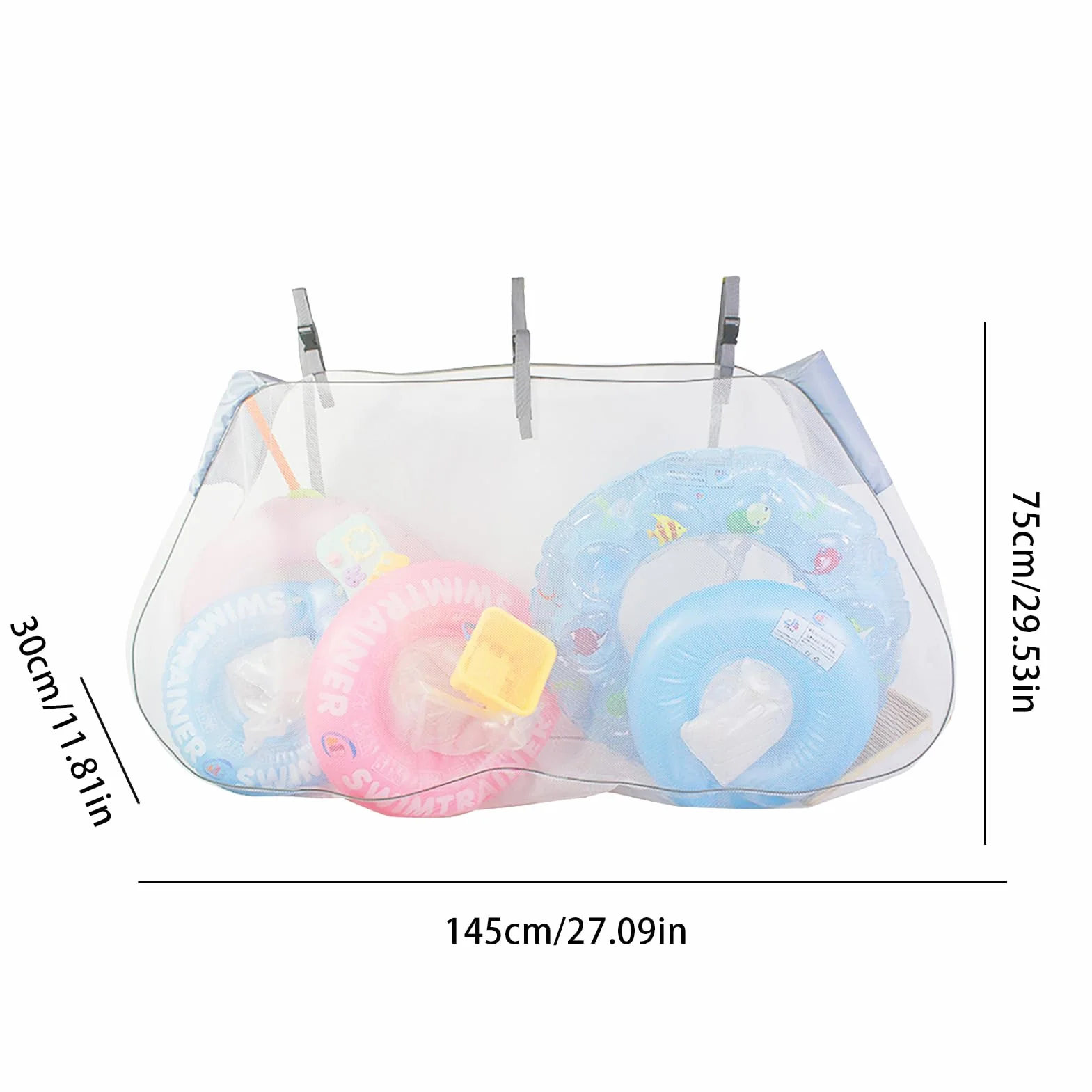 Rangement de flottaison de piscine Rack de stockage Filet d'organisateur