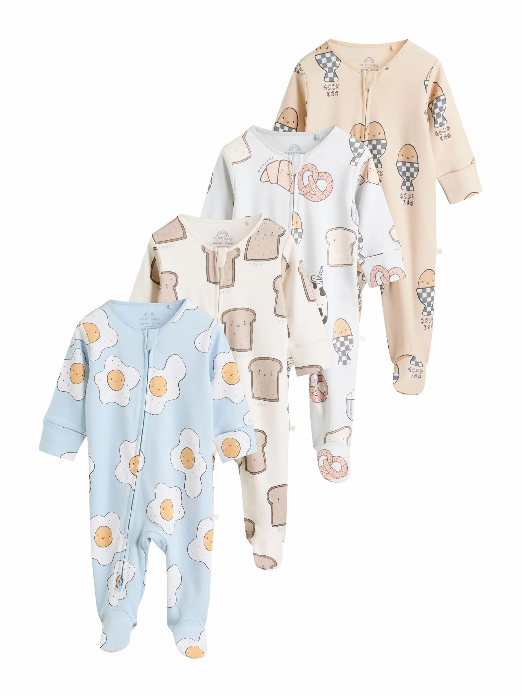 NEXT Bébé garçon Dors-Bien à Zip Double Sens Lot de 4