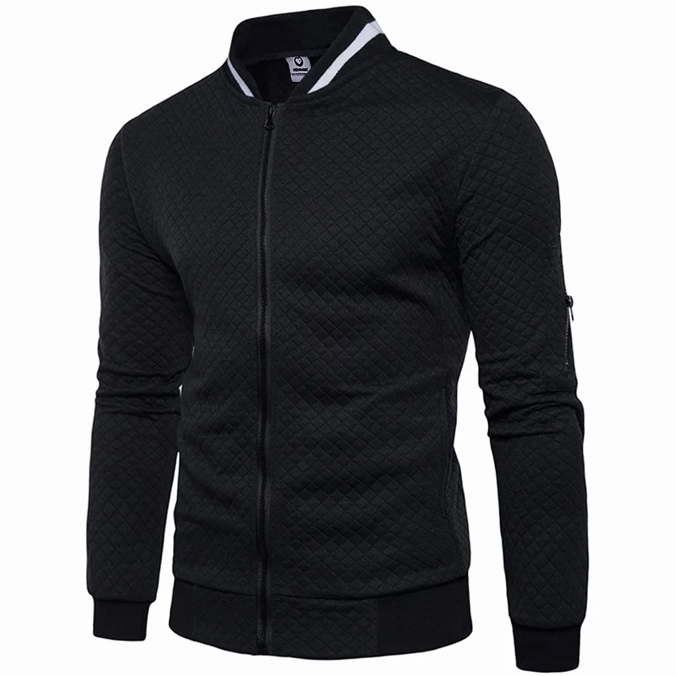 VERAVANT Sweat-Shirt Homme Manches Longues Pull Zippé Veste Sport
