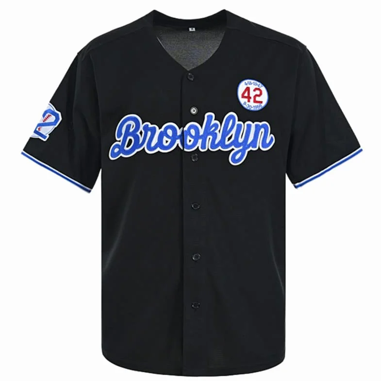 Madjus Maillot de baseball boutonné noir Legend 42 homme années 90 Hip Hop