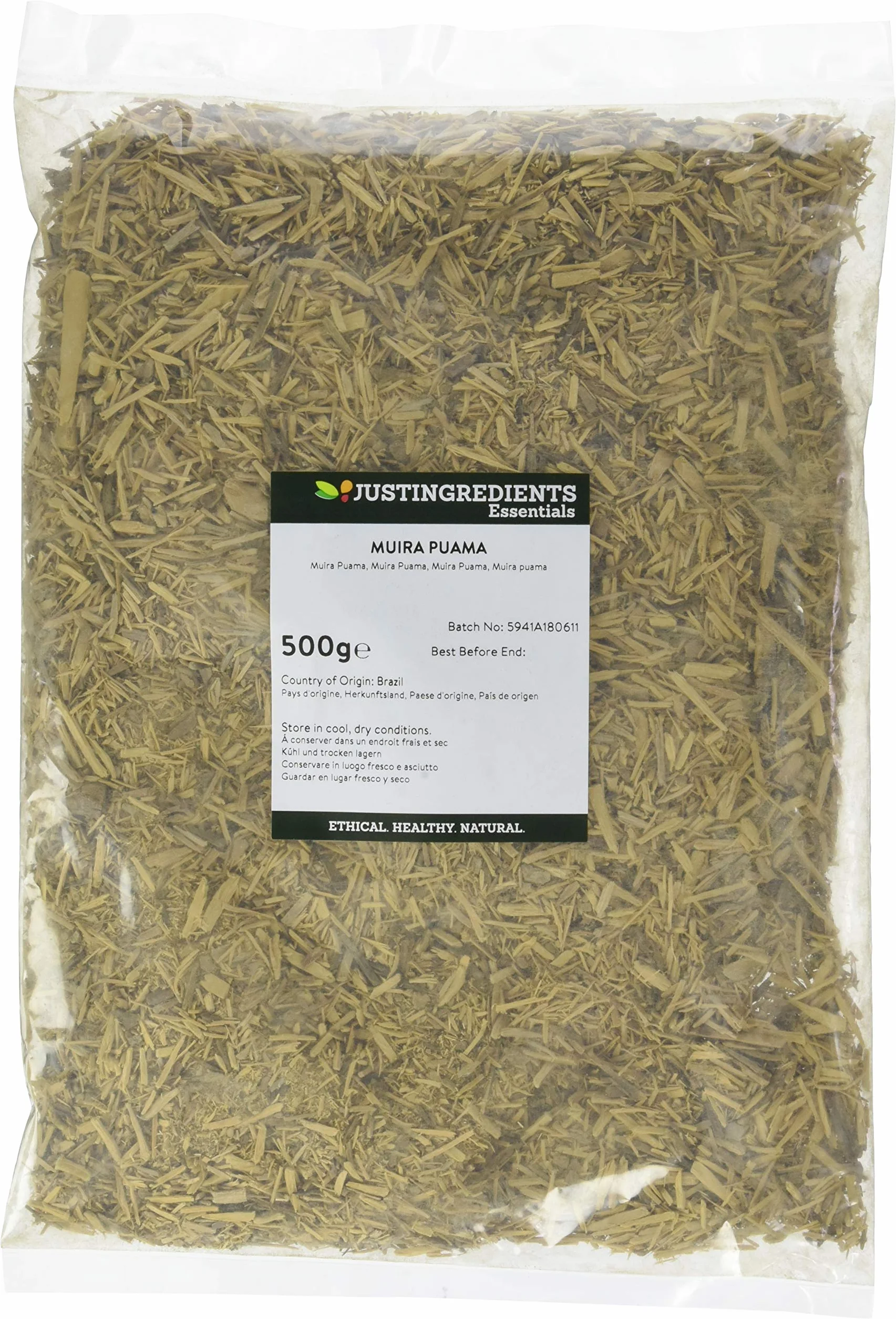 JustIngredients Essential Muira Puama 500 g - Lot de 2