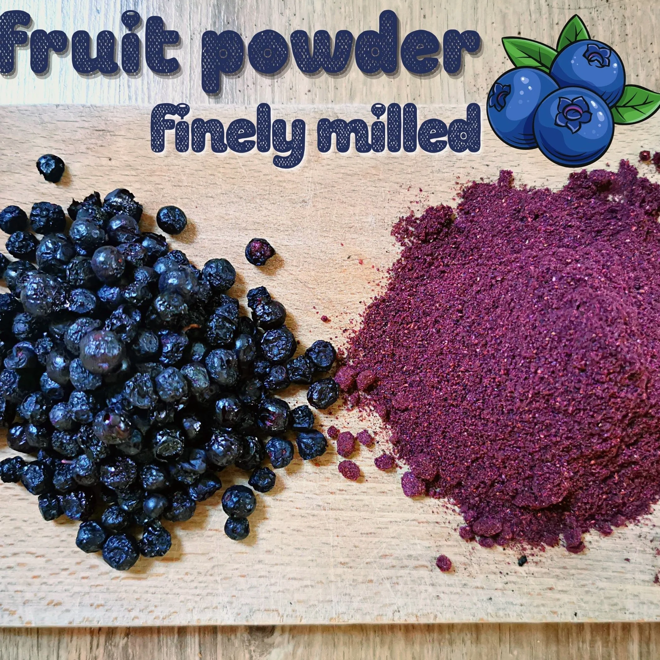 Myrtilles Séchées | Wild Blueberry Powder | Bleuet Sauvage | Myrtilles Poudre Pur et Naturel Blue Berry | Lyophilisée Myrtilles Sechees Freeze Dried Fruit | Purs Vegano Poudre de FruitsSéchées