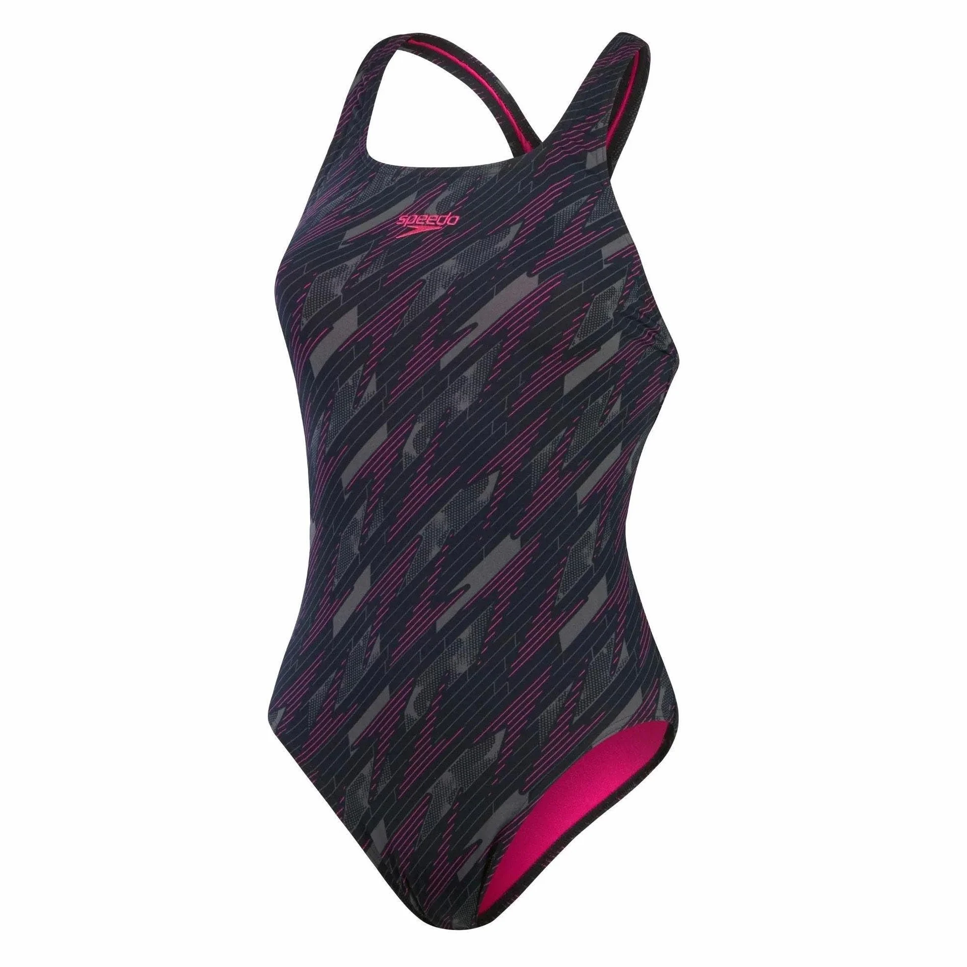Speedo Medalist Maillot de Bain Femme Logo Allover