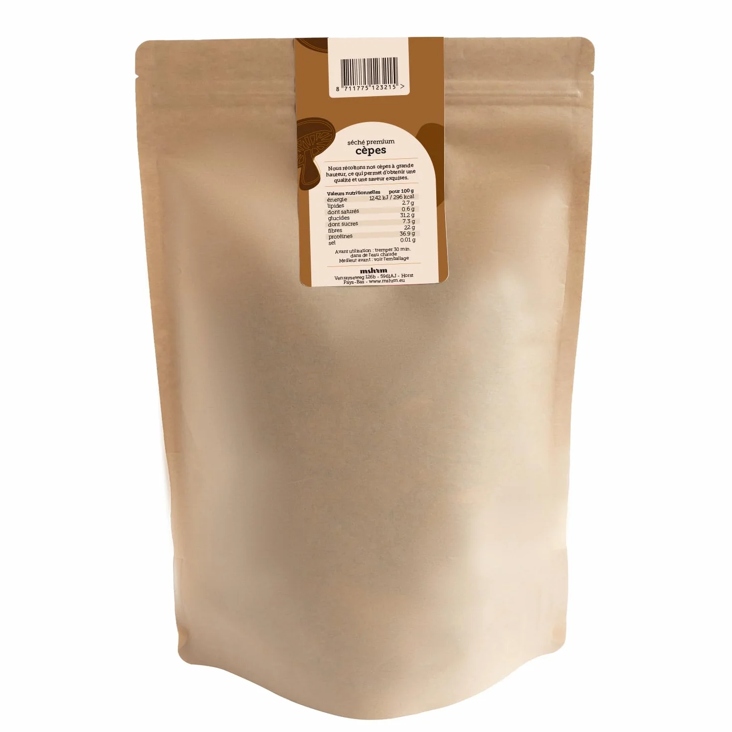 MSHRM Cèpes Séchés 300g - Classe 1 - Champignons séchés de qualité supérieure pour la consommation - Cèpes séchés issus de l'agriculture durable - Porcini Cèpes séchés