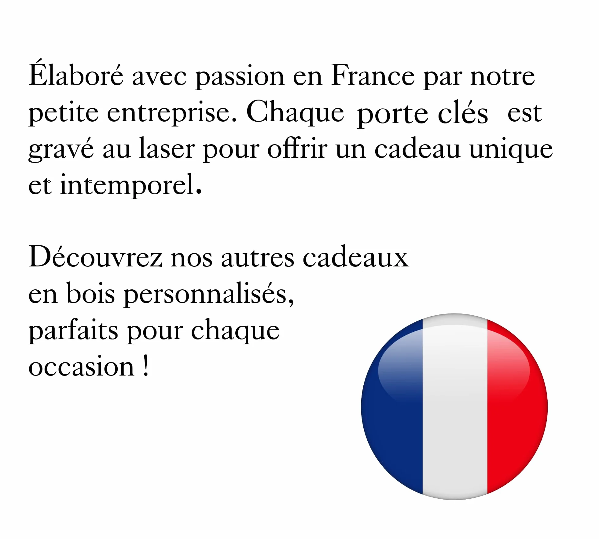 Porte-Clés Papa Bois de Noyer Laiton Gravé 4 Faces Cadeau Fête des Pères