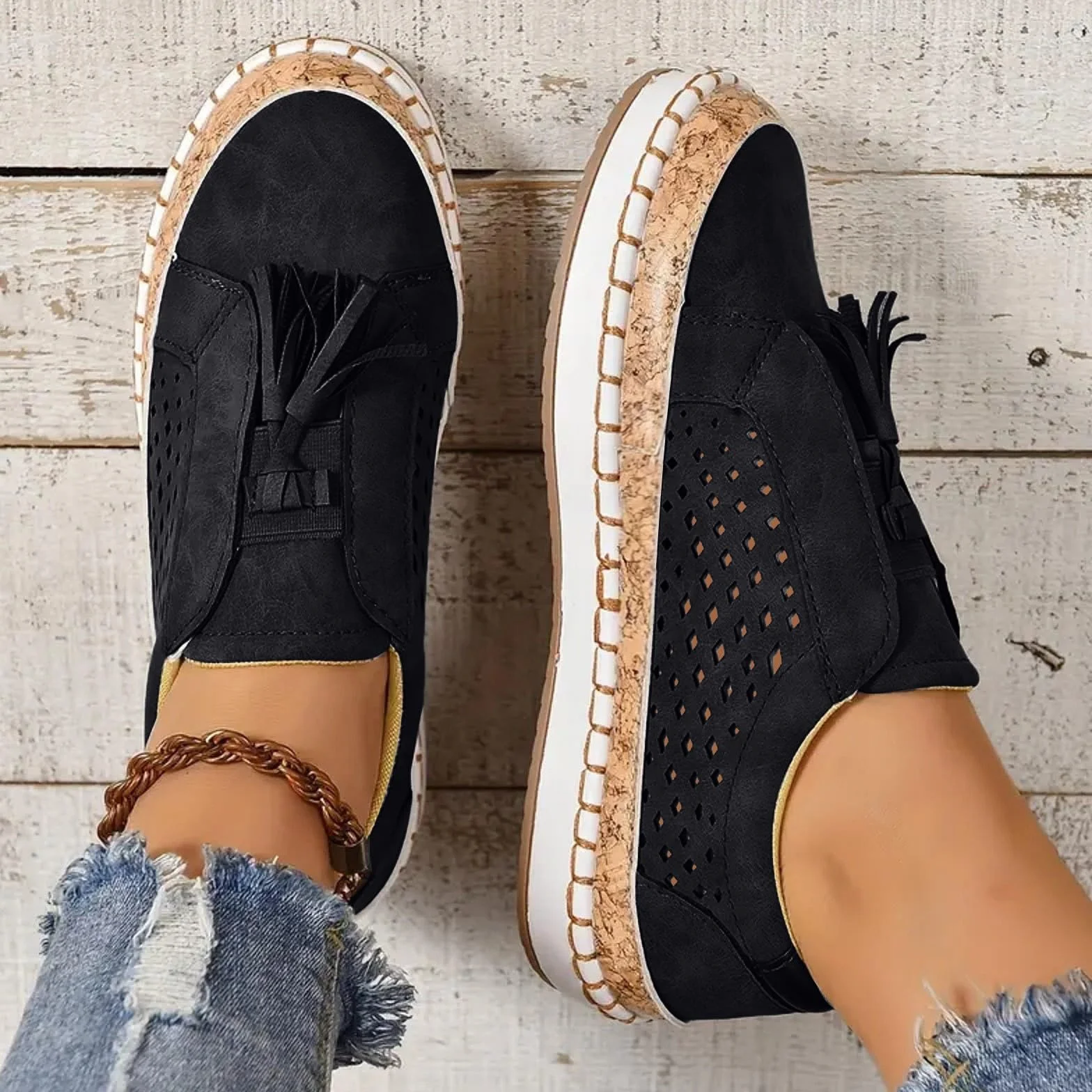 Chaussures de skateboard en cuir pour femme avec sangle réglable résistantes à l'abrasion