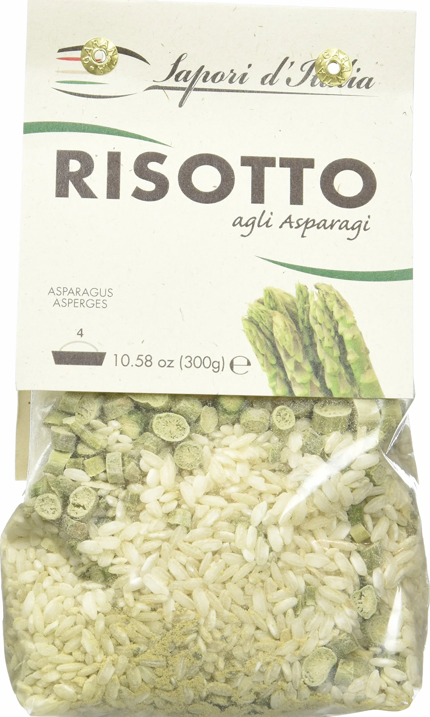 SAPORI D'ITALIA Préparation pour Risotto aux Asperges 300 g - Lot de 6
