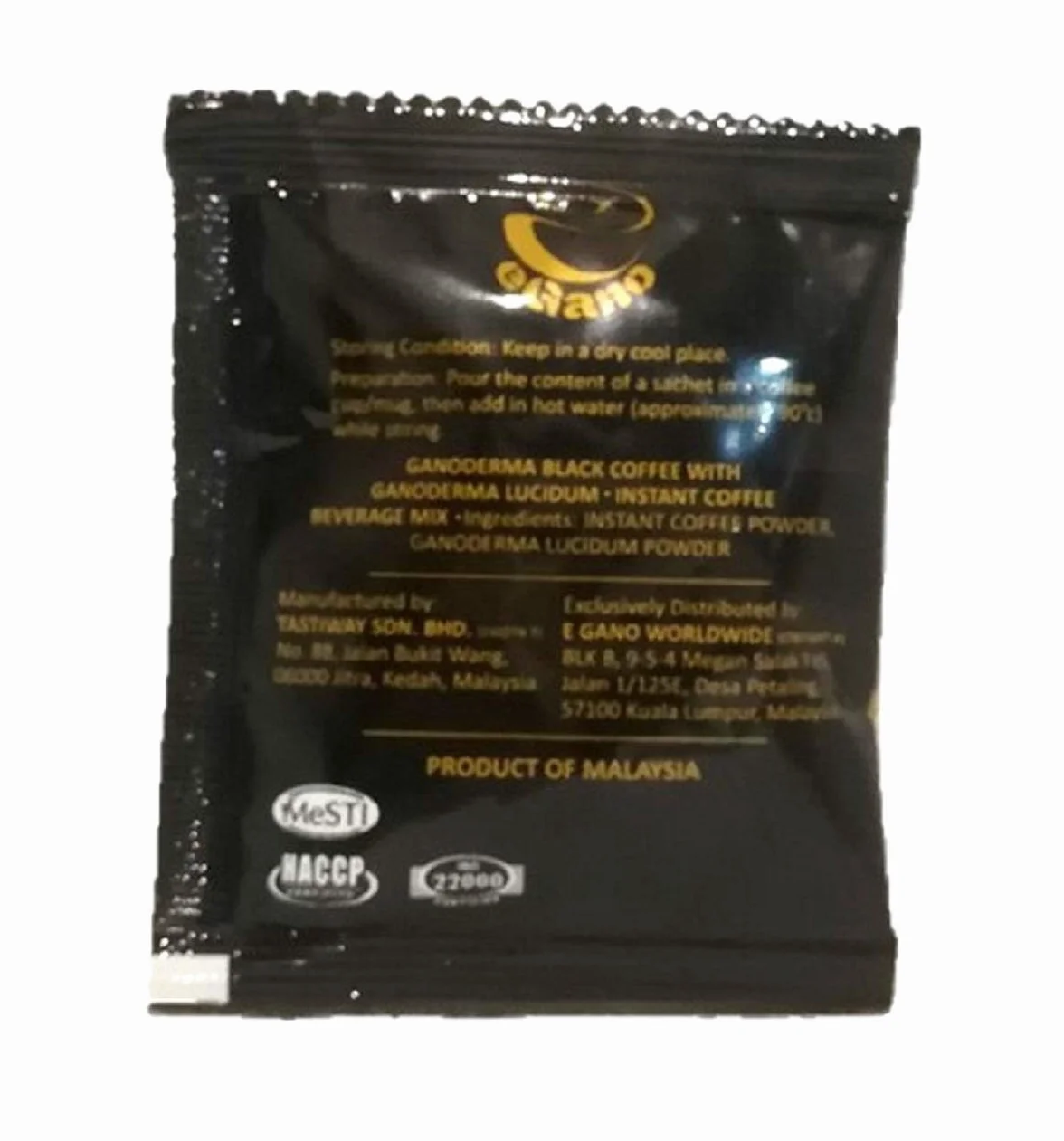 Café noir Ganoderma de qualité supérieure (30 sachets x 3,5 g / boîte)