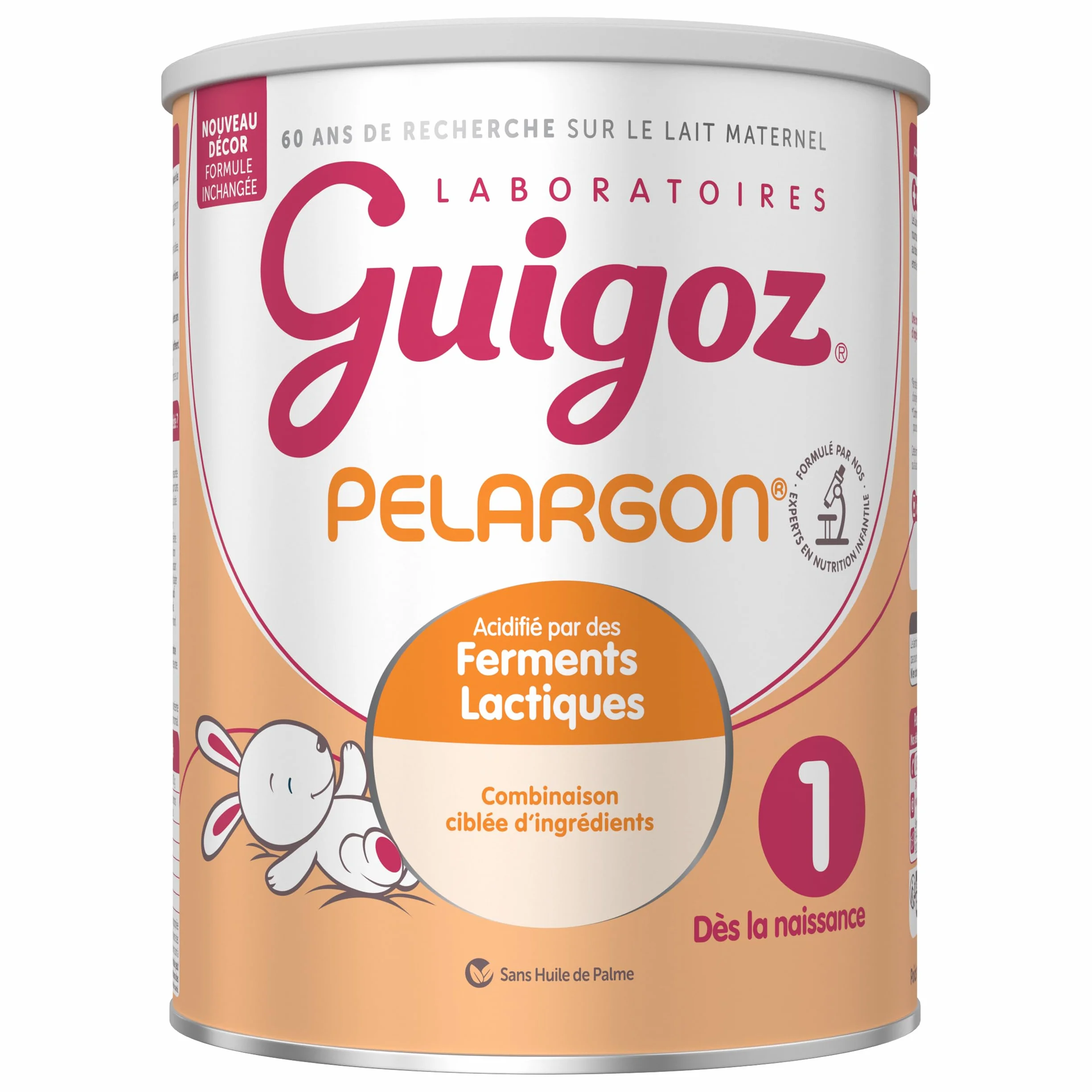 GUIGOZ PELARGON 1 Lait bébé en poudre 1er âge - de 0 à 6 mois - Boîte de 780g