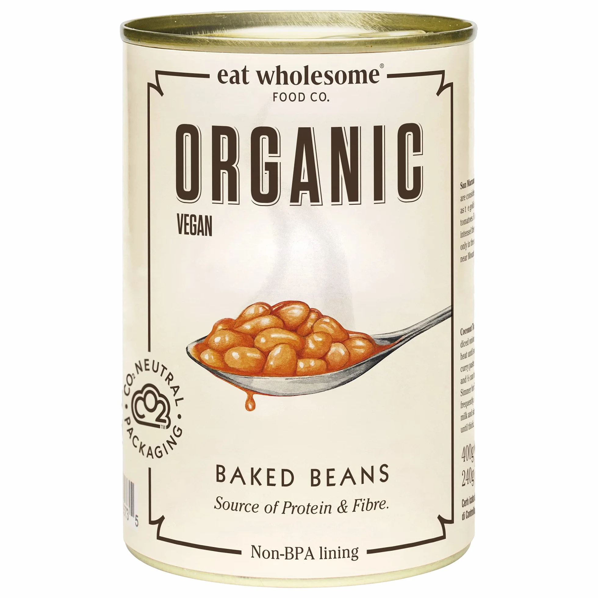 Eat Wholesome Haricots Bio Cuits (Baked Beans), 400 g (Lot de 12)