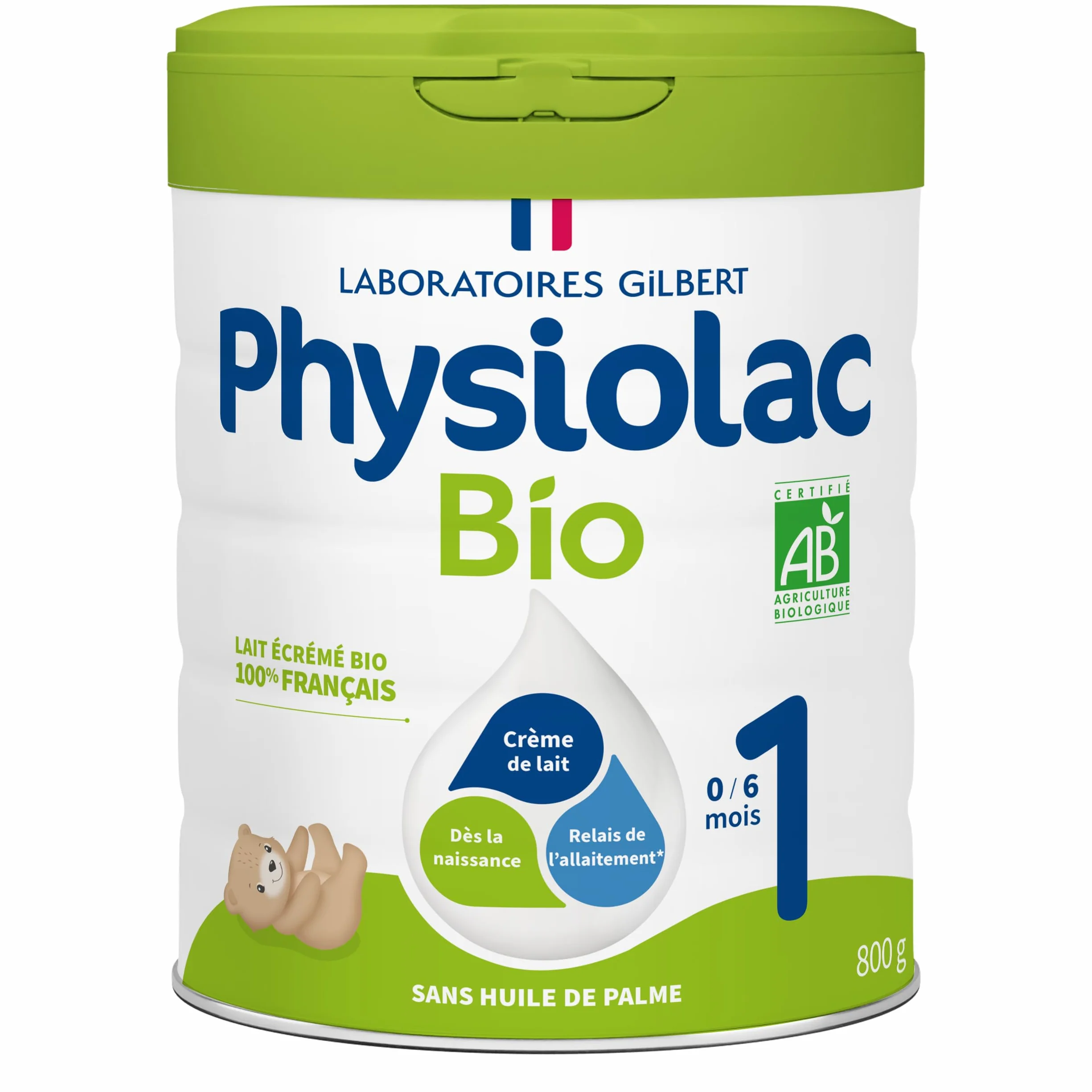 PHYSIOLAC Lait 1er âge 800g Bio - 800 Gr