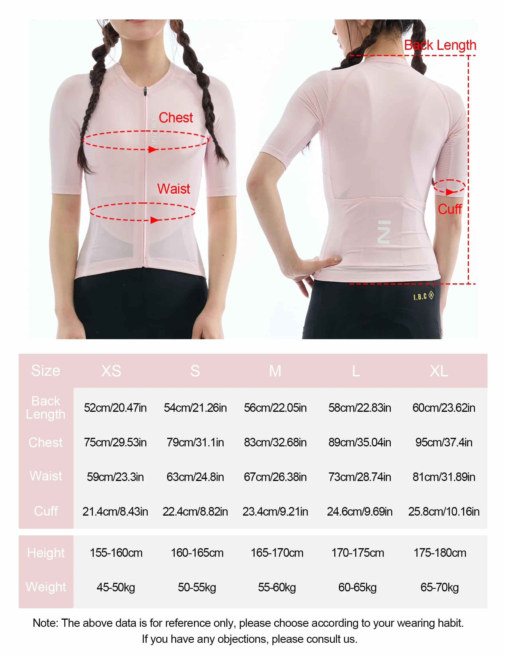 INBIKE Maillot Cyclisme Femme Haut Vélo Respirant 3 Poches Arrière Séchage Rapide