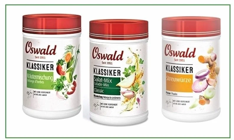 Oswald Epices mélange en poudre, 800 g - Assaisonnement en poudre à la manière suisse, pour assaisonner, affiner les sauces, la viande, le poisson