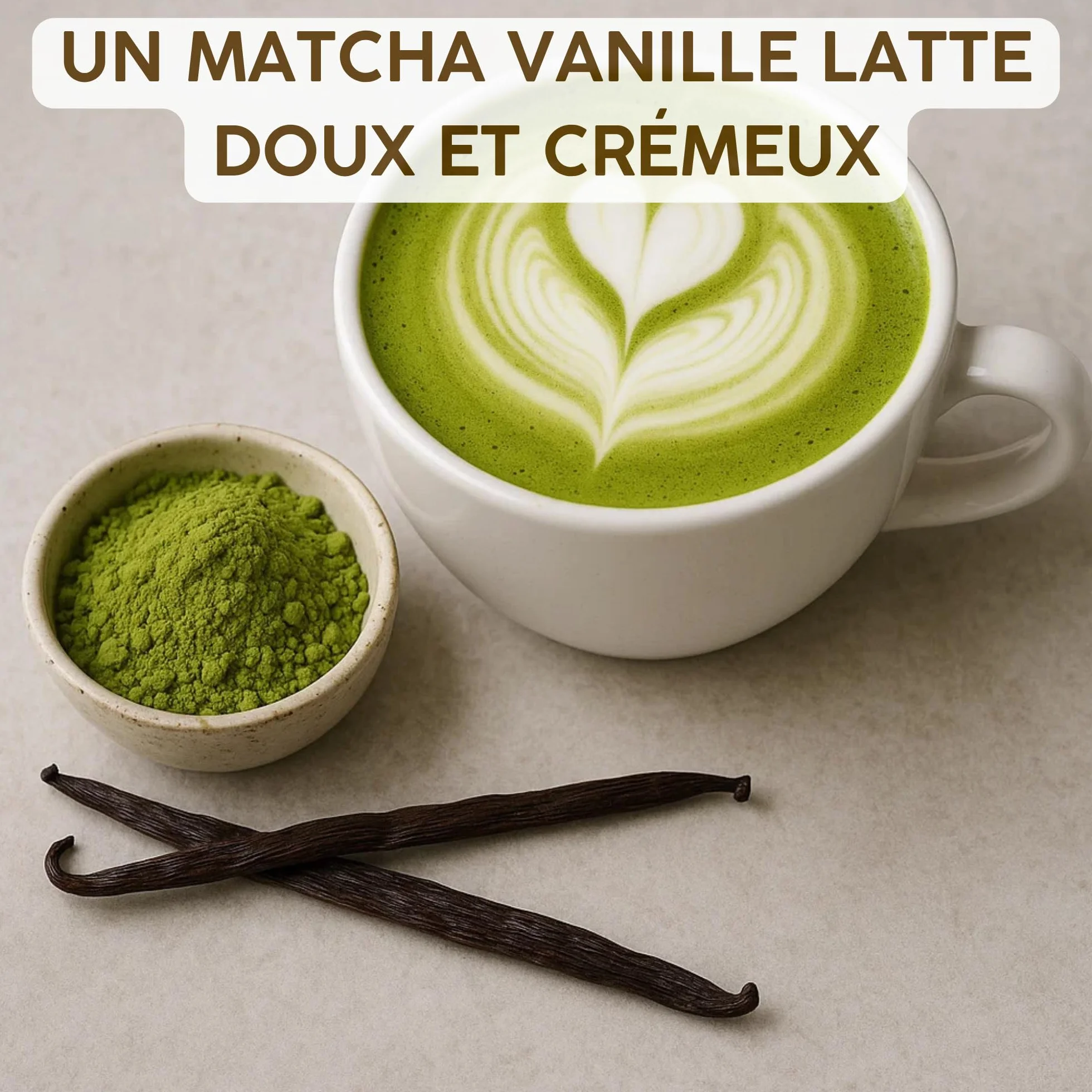YUMISTA - Matcha Latte Vanille Instantané Bio - Format 2 kg Thé Matcha Poudre et Lait d'Avoine Sans Gluten - Thé Vert Matcha Premium en Sachet - Boisson Vegan Onctueuse Rapide Chaude ou Glacée