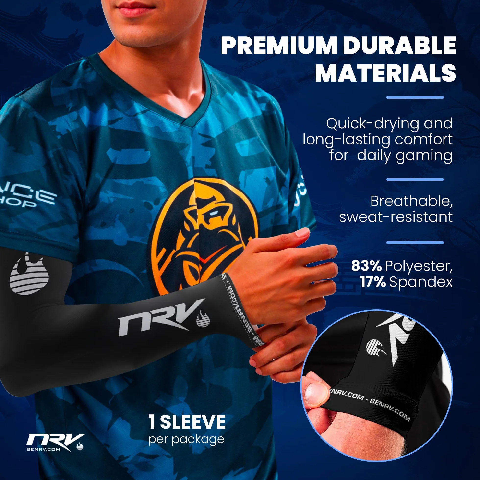 Manchette de Compression Gaming Esport Edition Performance – Durable, Respirant et Sans Friction