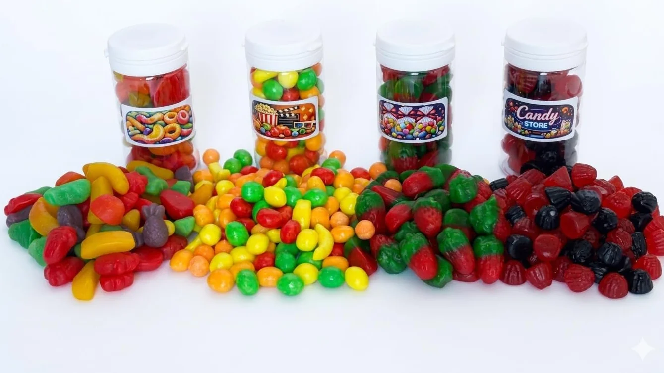 Bonbons Variés – Coffret Cadeau 12 Pots Individuels de Confiseries – Boîte Cadeau Originale et Adorable – 1,3 Kg – Idée Cadeau Gourmande Enfants et Adultes