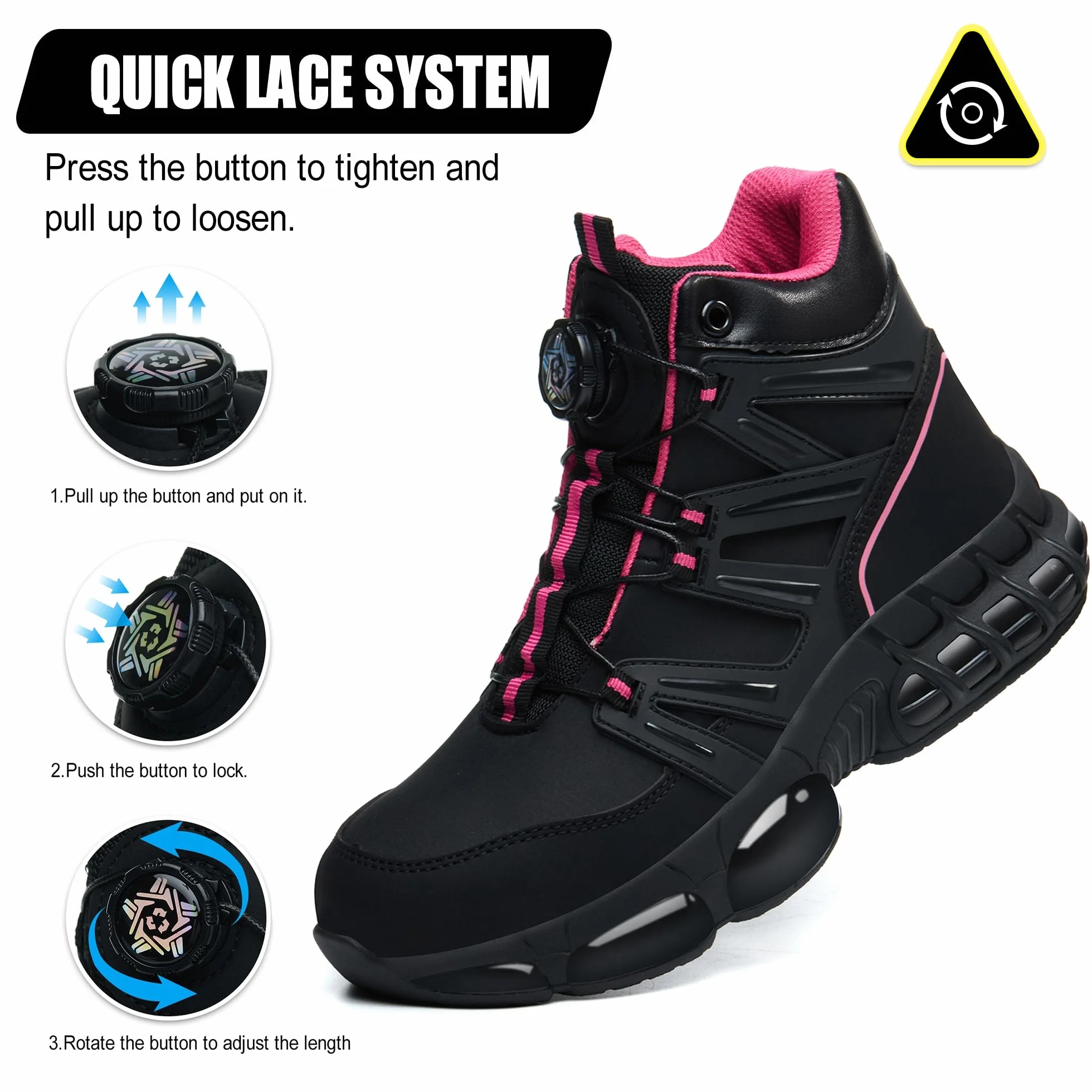 Chaussure de Sécurité Impermeable Montante Embout Acier Homme Femme 36-47 EU