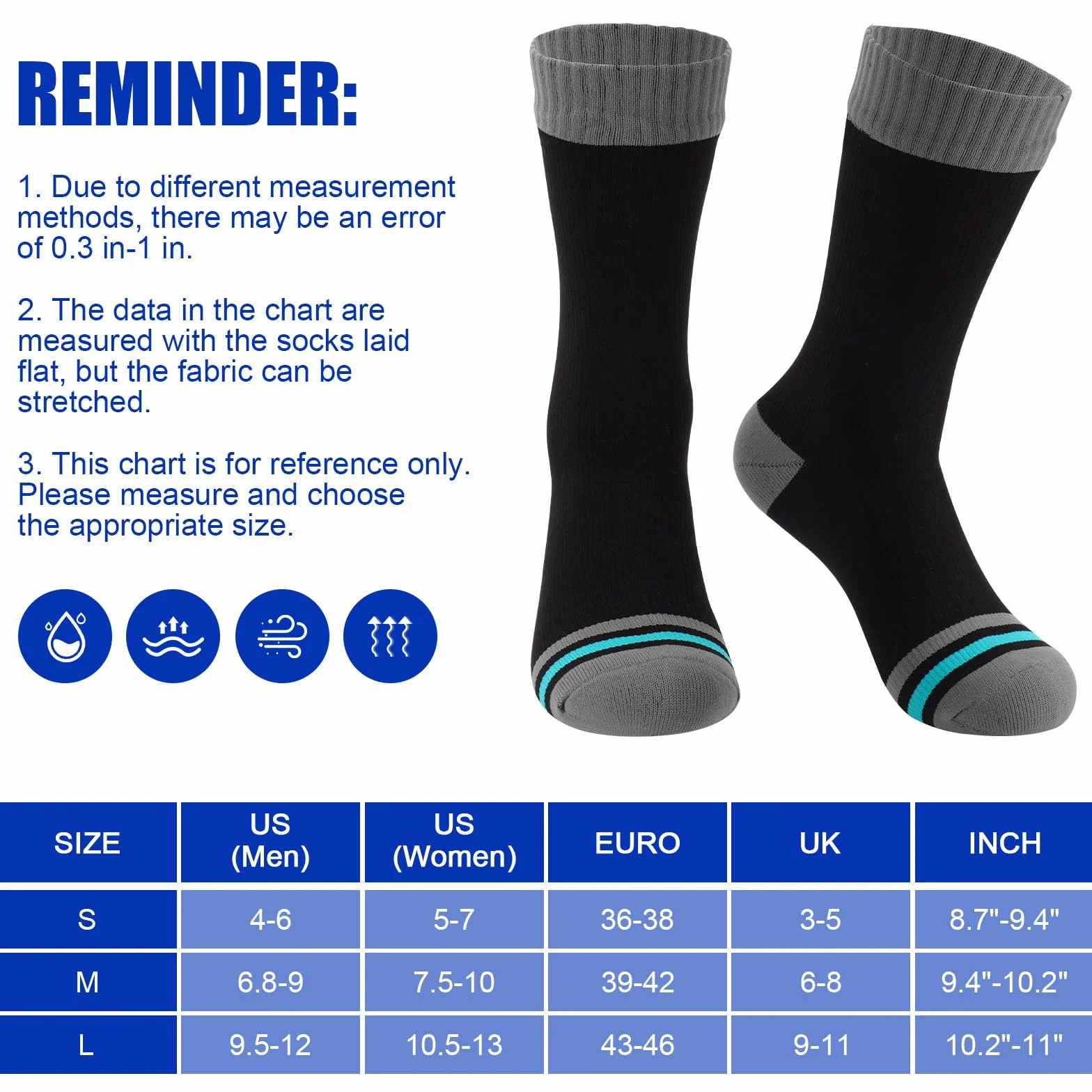 Chaussettes Imperméables Unisexe