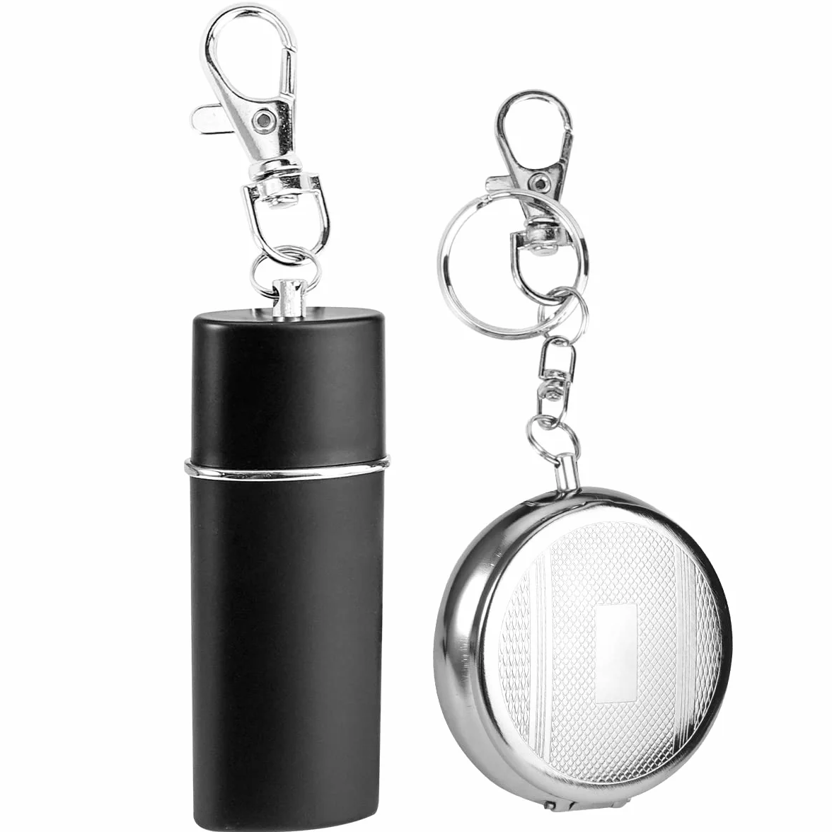 Porte-cendres de Poche Anti Odeurs, Mini Cendrier de Voyage avec Couvercle et Porte-clés, Moderne