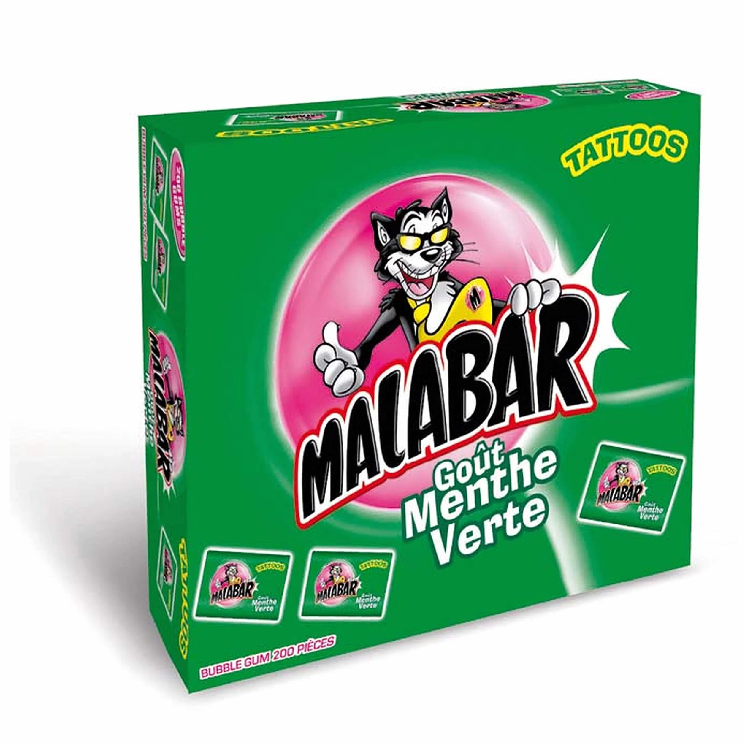 Malabar Bonbons Menthe Verte 1340g Boite 200 Pièces