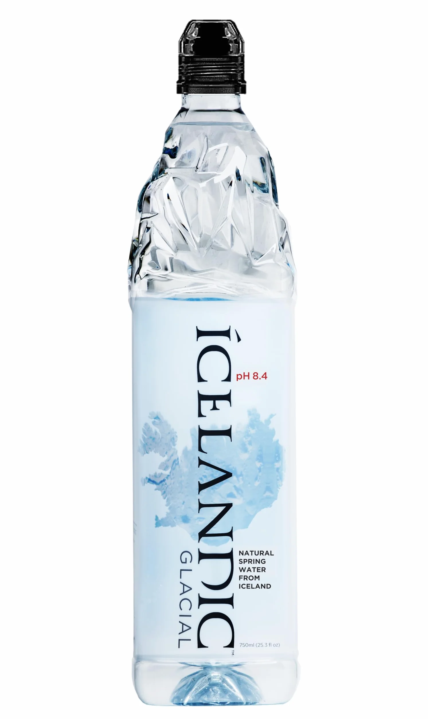 Icelandic Glacial Eau Premium Plate 750ml Bouteilles en PET Recyclé x 12 Par Pack – Alcaline/Bas pH, Sans BPA, Neutre en Carbone de la Source Islandaise. Faible Teneur en TDS et Minéraux.