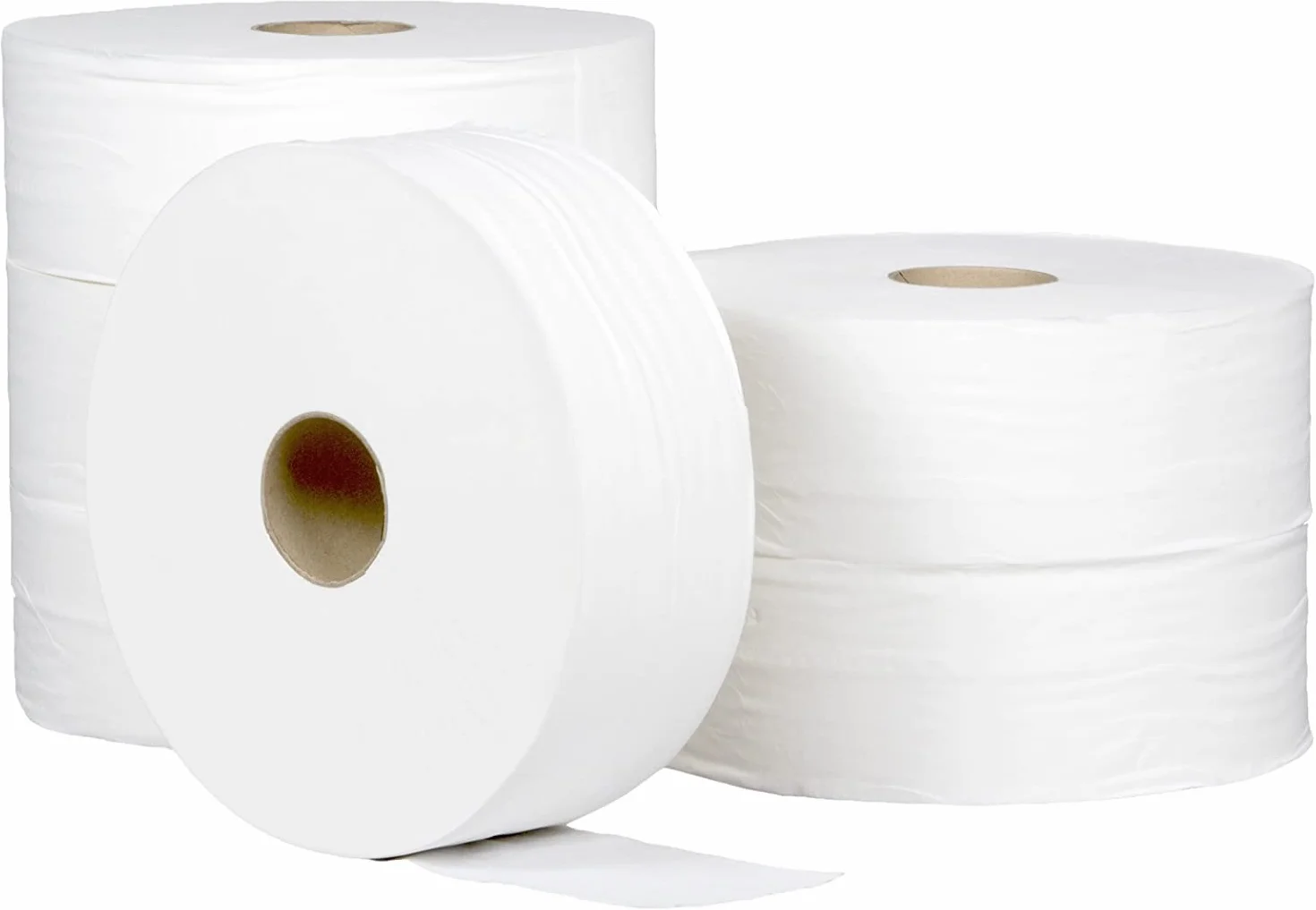 DSTOCK60-6 rouleaux Papier toilette gaufré MAXI JUMBO ECO 2 plis épais - 300 M compact - Compatible avec les distributeurs papier toilette MAXI JUMBO