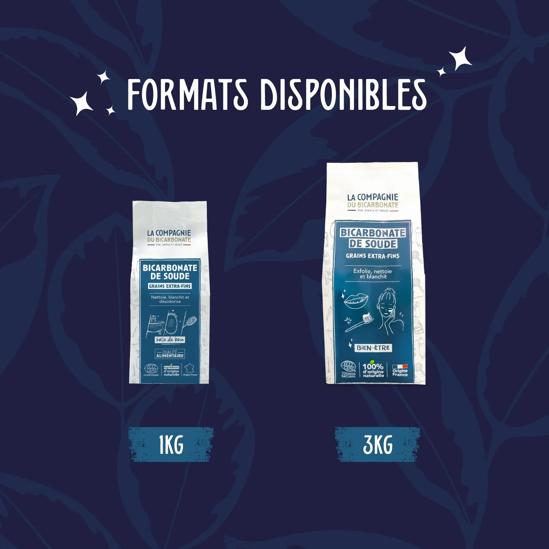 Bicarbonate de Soude Extra Fin - Sachet Kraft 3 kg - Qualité Alimentaire Supérieure - Cosmétique, Maison - Poudre Polyvalente Ultra Pure - La Compagnie du Bicarbonate - certifié par ECOCERT