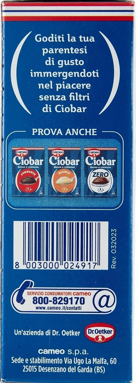 Italian Gourmet Ciobar Classico Chocolat Cameo – Chocolat Chaud Épais & Crémeux, Préparation en Poudre pour Boisson Cacao, Lot de 6 x 125 g (750 g) + Italian Gourmet Polpa