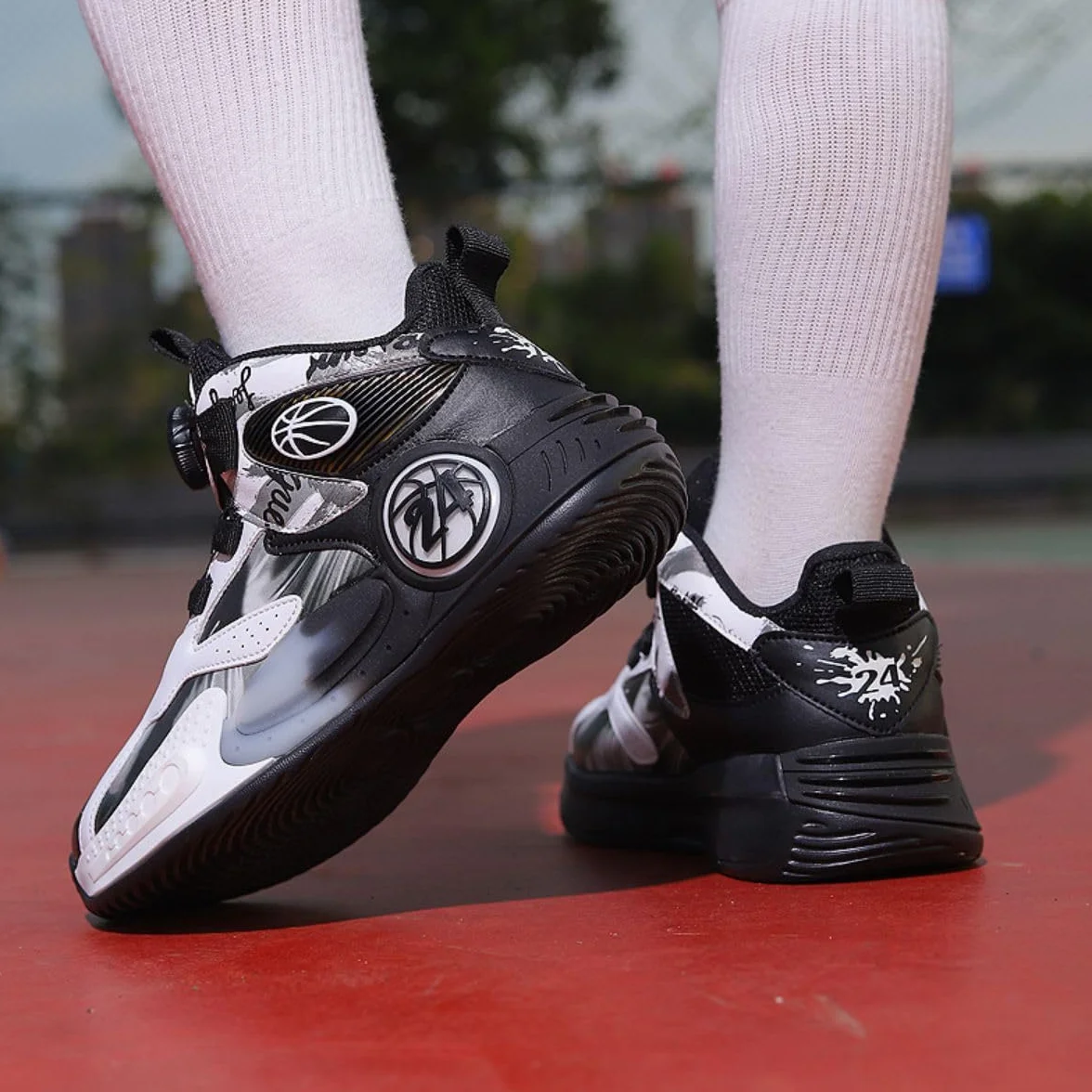 Chaussures de Basket-Ball Enfants Garçons Filles Sport Course Athlétique