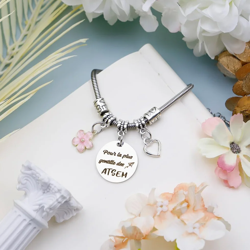 Bracelet Maitresse Cadeau Maitre D'École Atsem Aesh Professeur
