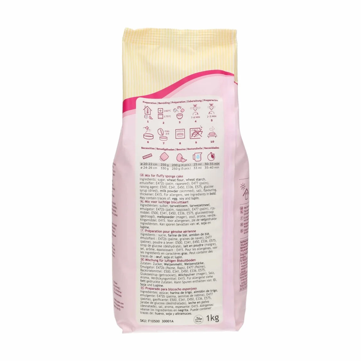 FunCakes Mix pour Génoise Deluxe, Facile à utiliser, Génoise merveilleusement légère, Parfaite pour la décoration de gâteau, Qualité pâtissière, Base de gâteau, 1 kg