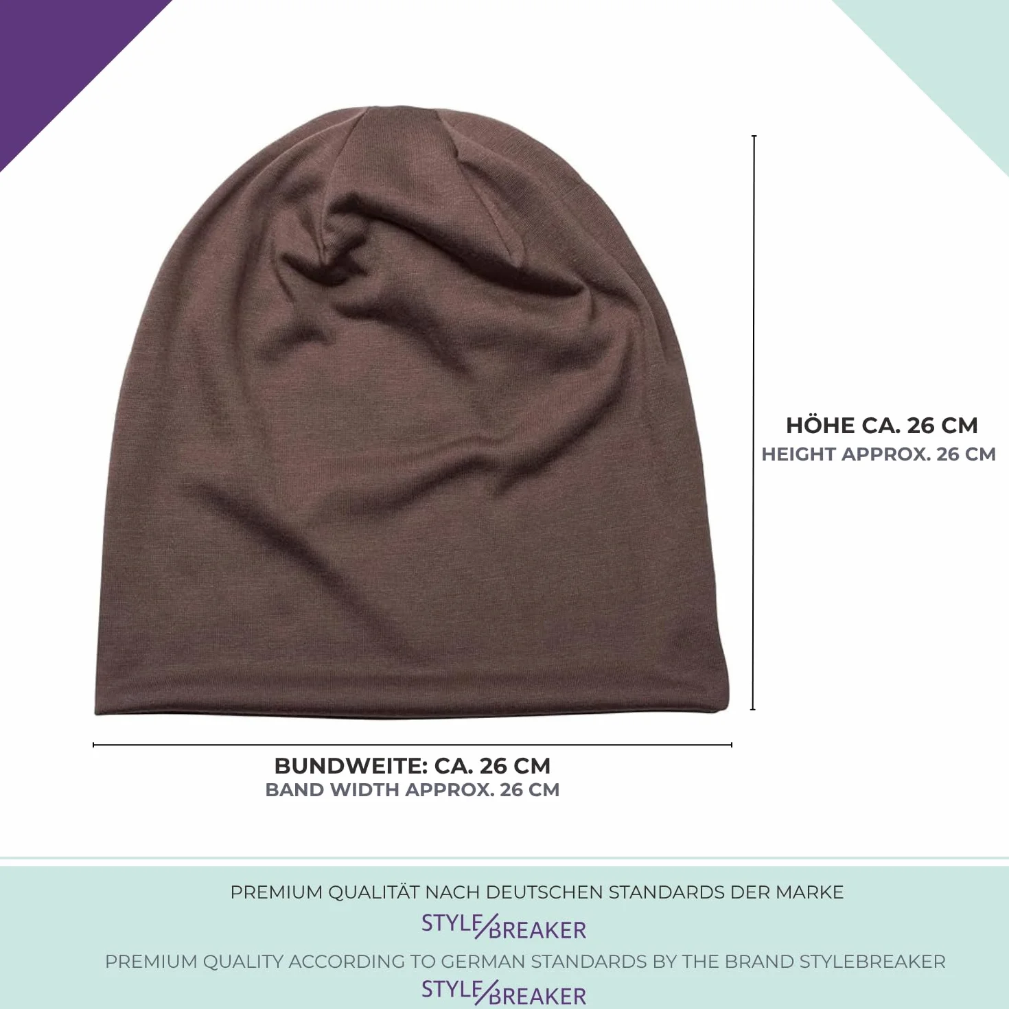 styleBREAKER Bonnet Tombant Classique Beanie Long Unisexe