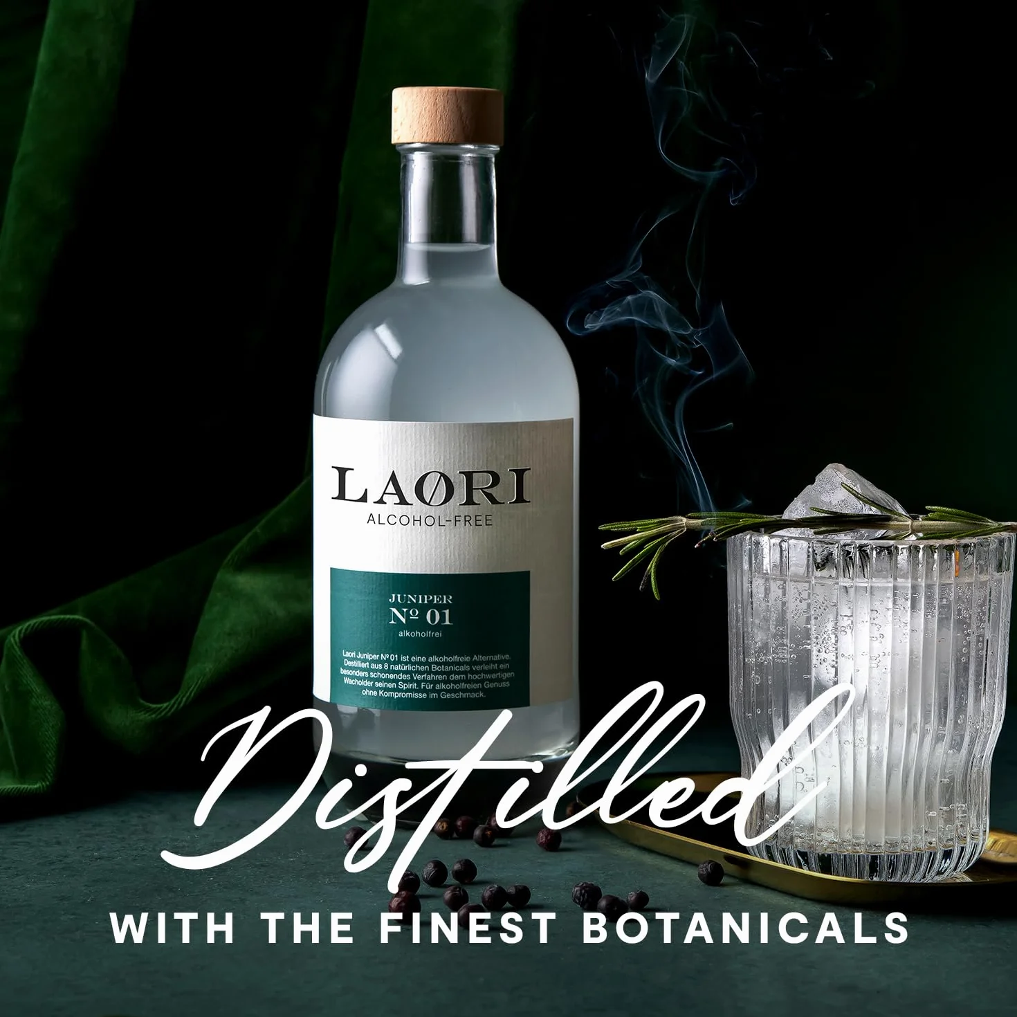 Laori Juniper No 1 | Alternative sans alcool au Gin | Botanicals naturels | Sans arômes artificiels | Vegan & Sans sucre | Fraîcheur douce et épicée | 6 x 500 ml