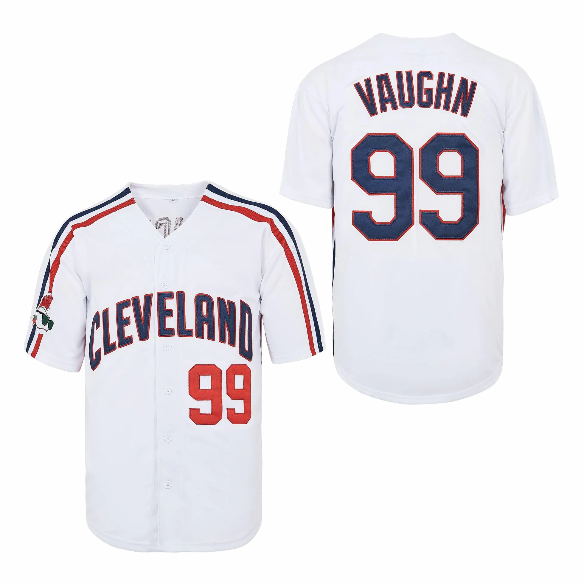 Maillot de baseball Ricky Vaughn 99 Movie Baseball Jersey bleu marine gris blanc