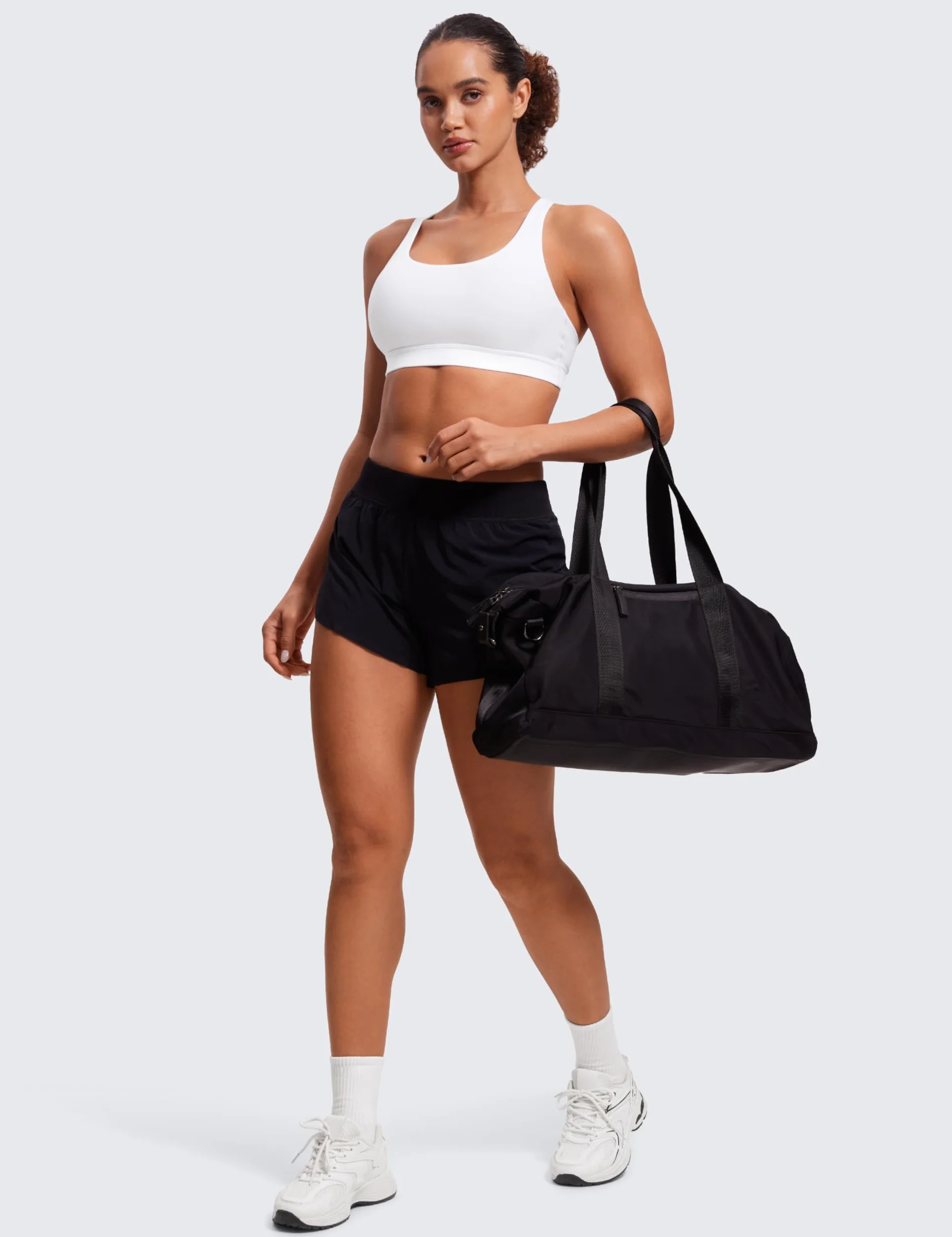 Soutien-Gorge de Sport Yoga Naked Feeling Femme Dos Croisé Coussinet Amovible sans Armature