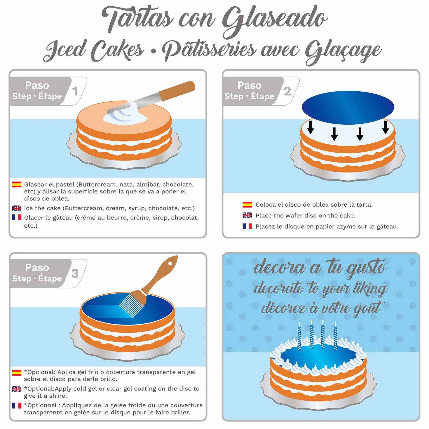 Dekora - Disque azyme reine des neiges pour gâteau d'anniversaire - 20 cm (dekora 114382)