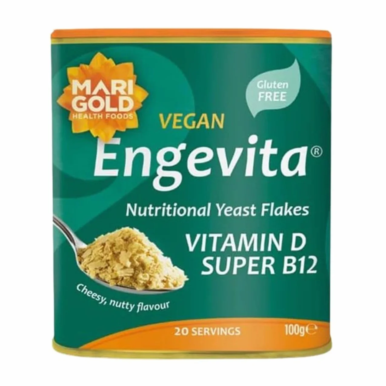 Marigold Natural Super Yeast Flakes Vit D & B12 Engevita 100g