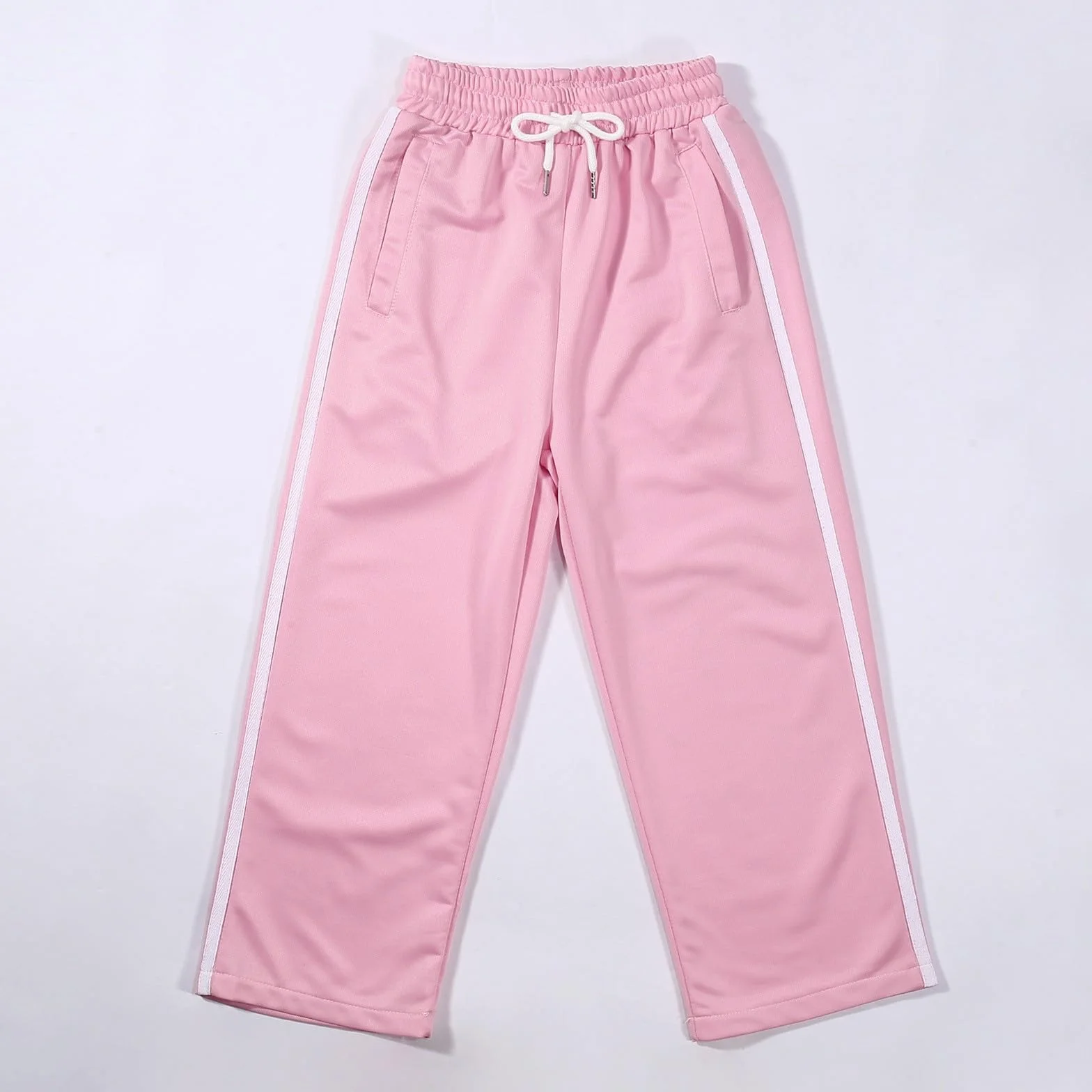 Pantalon évasé en coton pour fille taille élastique stretch confortable long quotidien école tendance