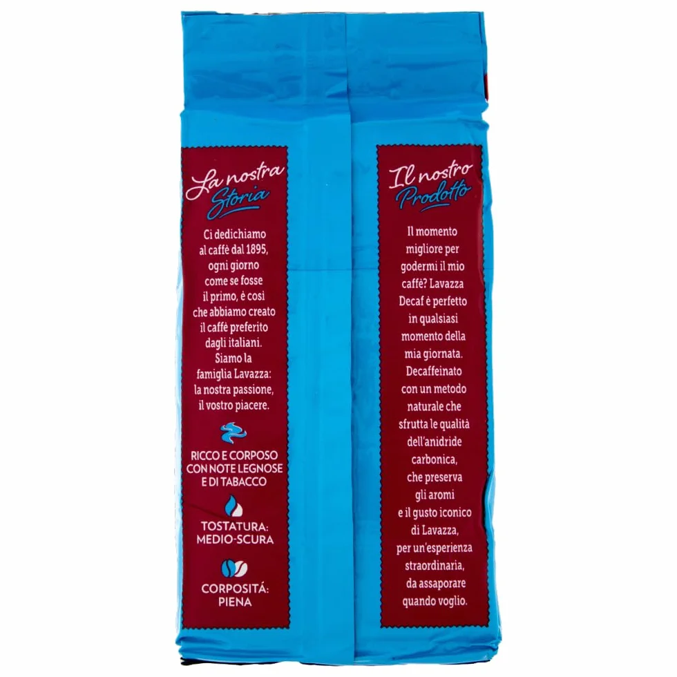Lavazza DEK Intenso Lot de 5 cafés moulus décaféinés 250 g