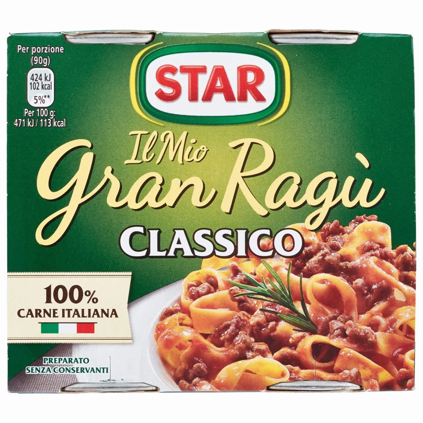 4x Il mio Gran Ragù Star Classico sauce tomate italienne sauce tomate 2x 180g