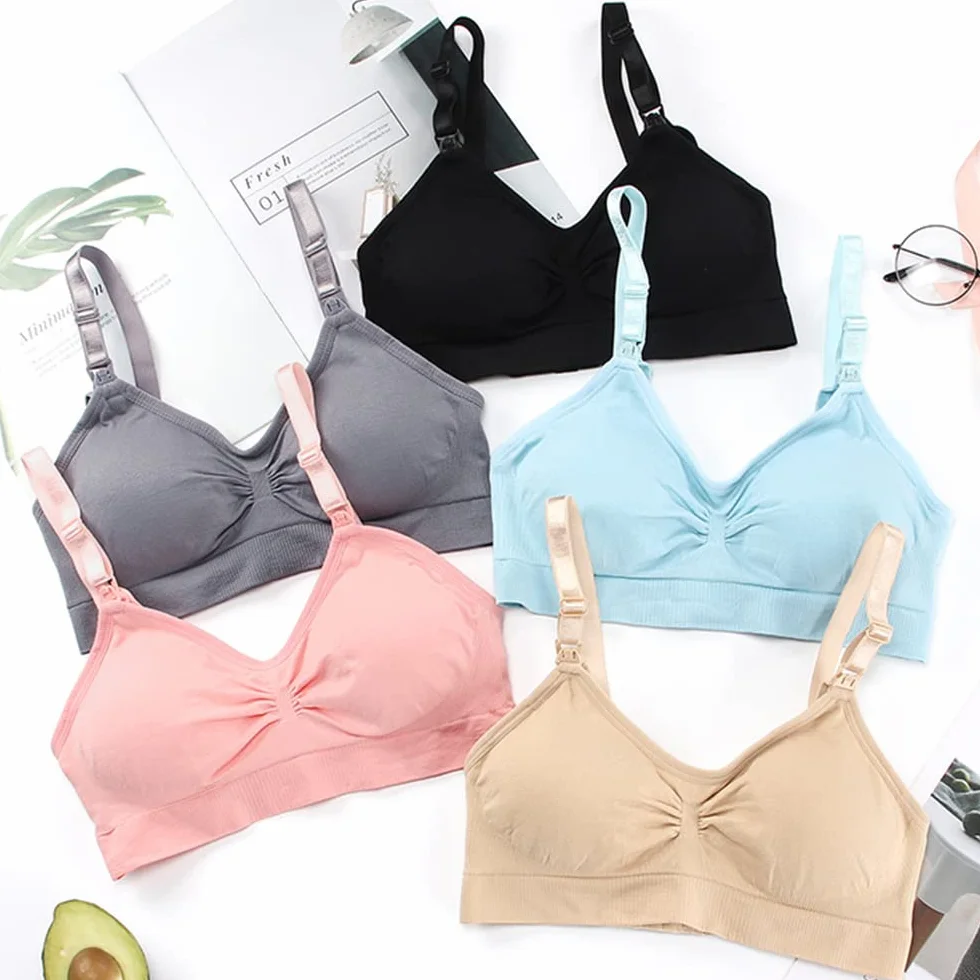 Bysion Soutiens-Gorge Maternité sans Fil d'allaitement Brassière Lot de 3