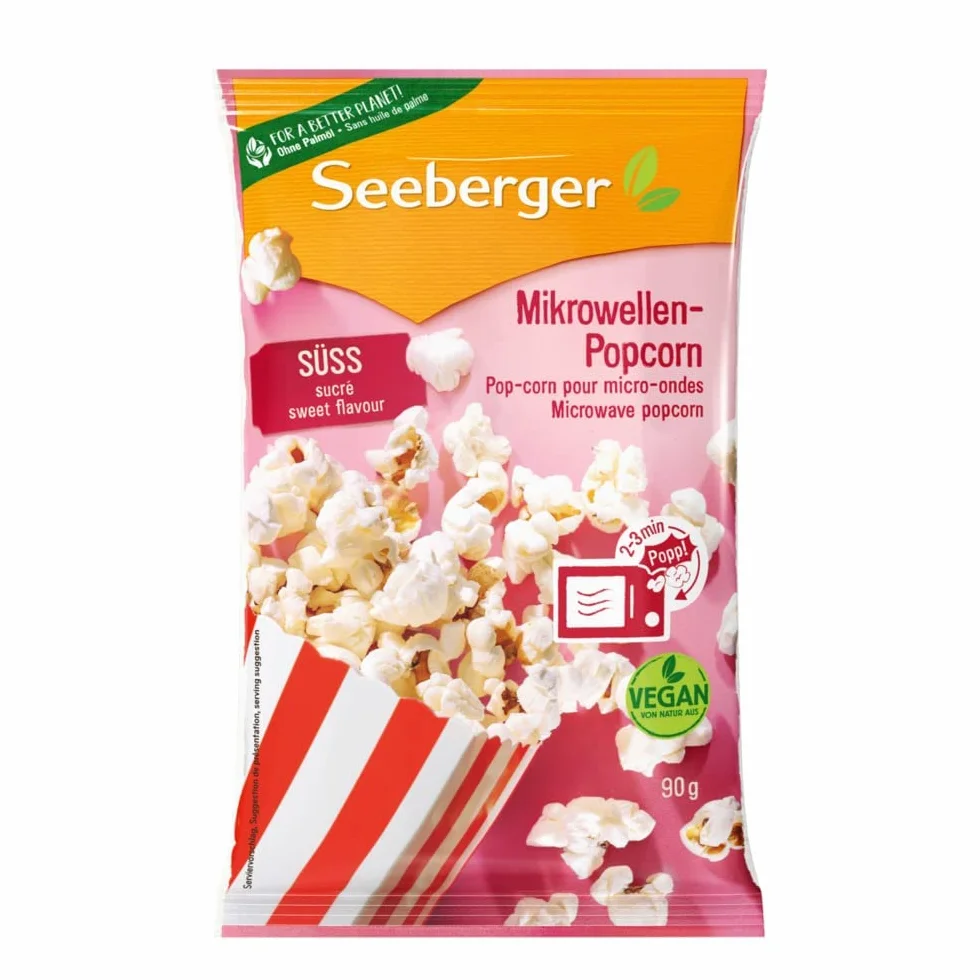 Seeberger Popcorn pour micro-ondes sucré (à l´huile de tournesol) - 90g