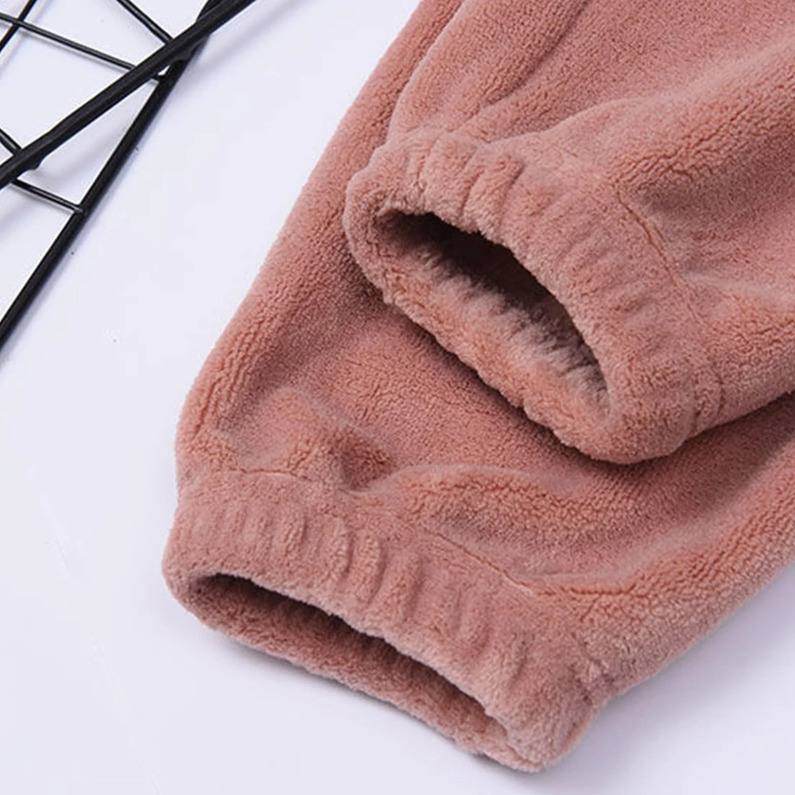 Survêtement de sport enfant fille garçon - Ensemble flanelle haut duveteux pantalon chaud polaire