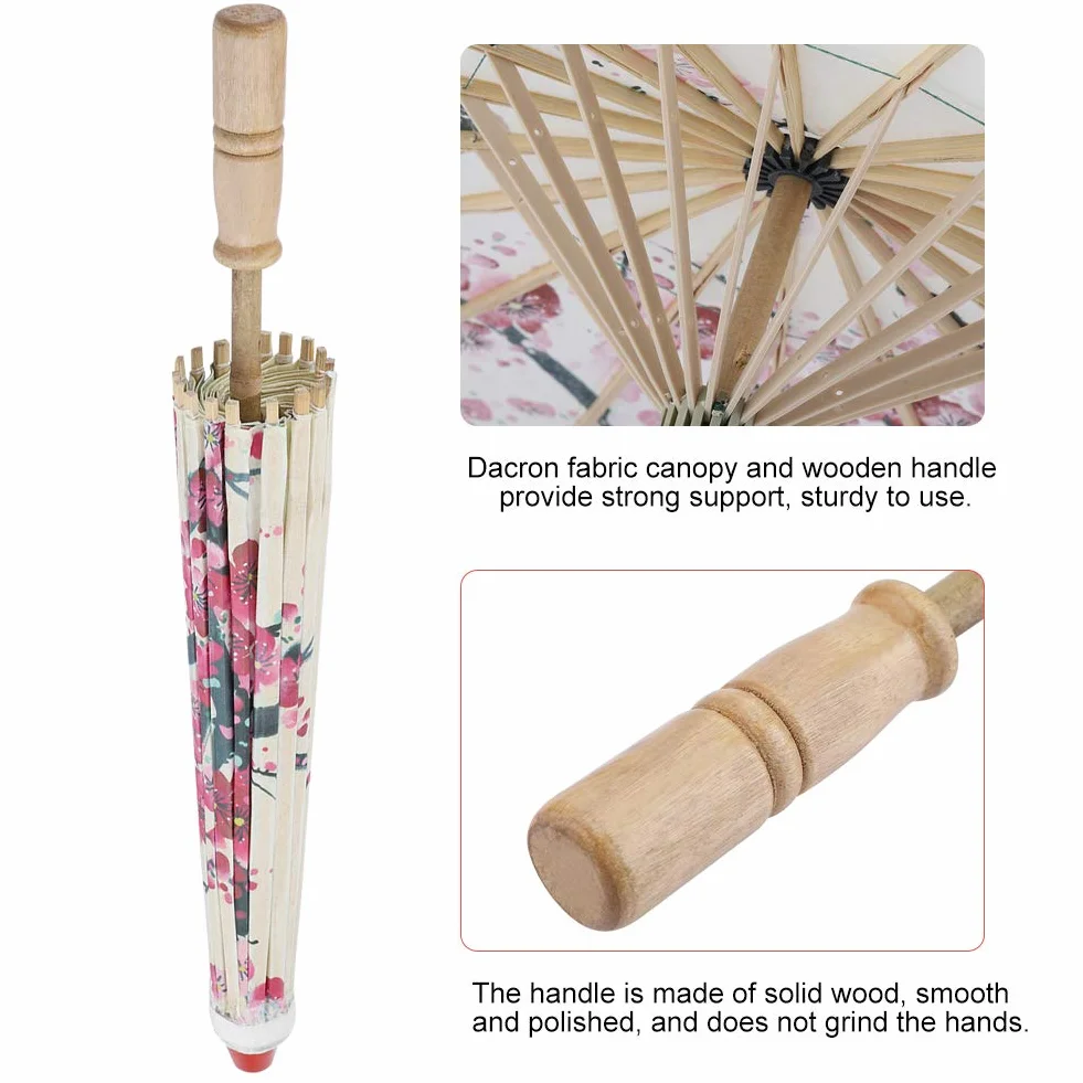 Ombrelle Papier Huilé Japonaise, Parapluie Décoratif Asiatique pour Danse