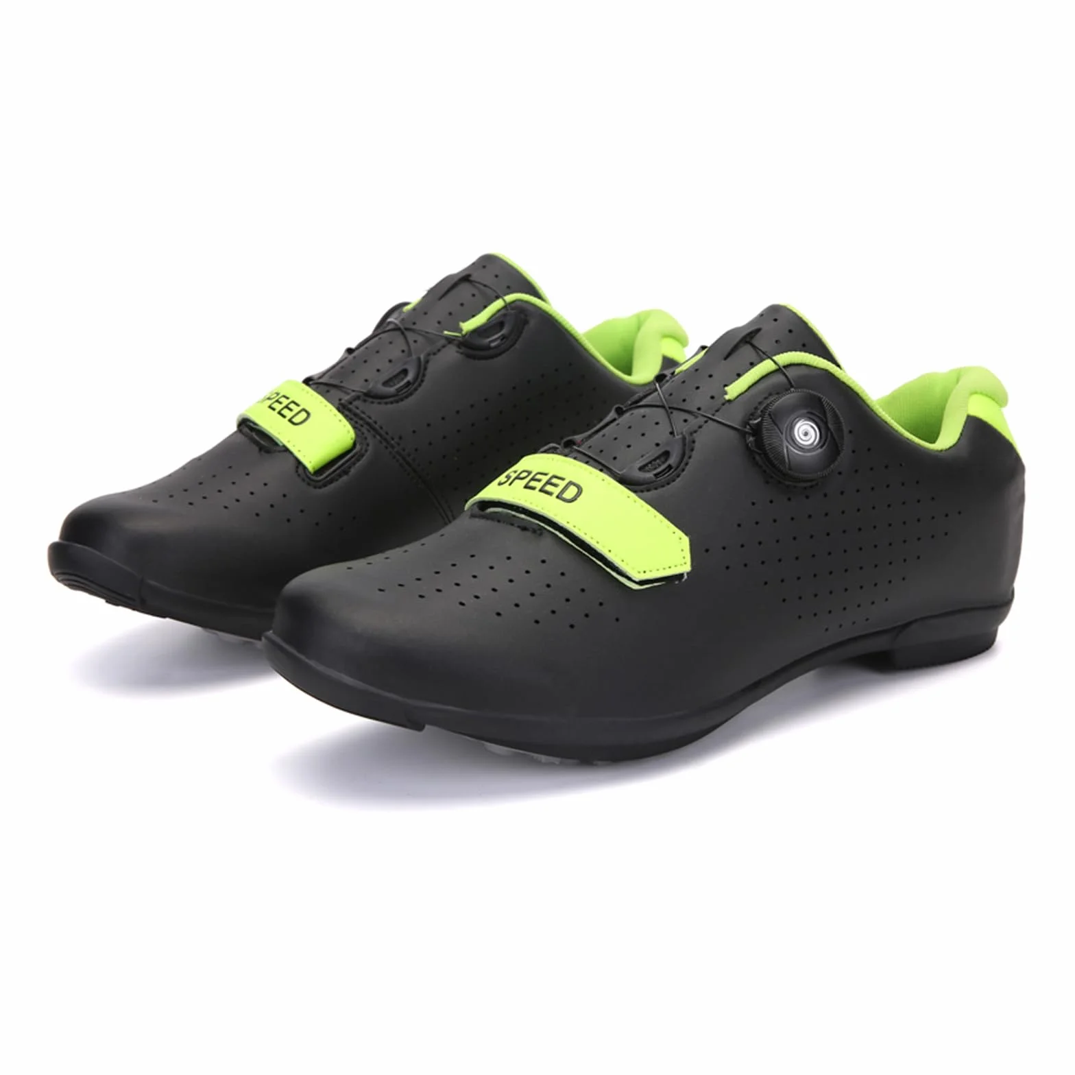 LZQpearl Chaussures De Cyclisme, Chaussures De Vélo Route Montagne Semelle Caoutchouc, Lacet Rotation Rapide