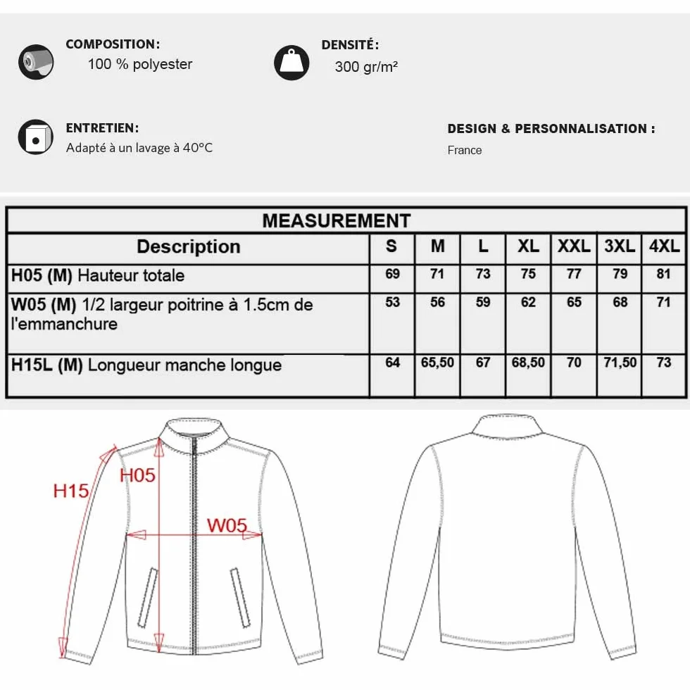 Veste Polaire Chasse personnalisée avec Sanglier