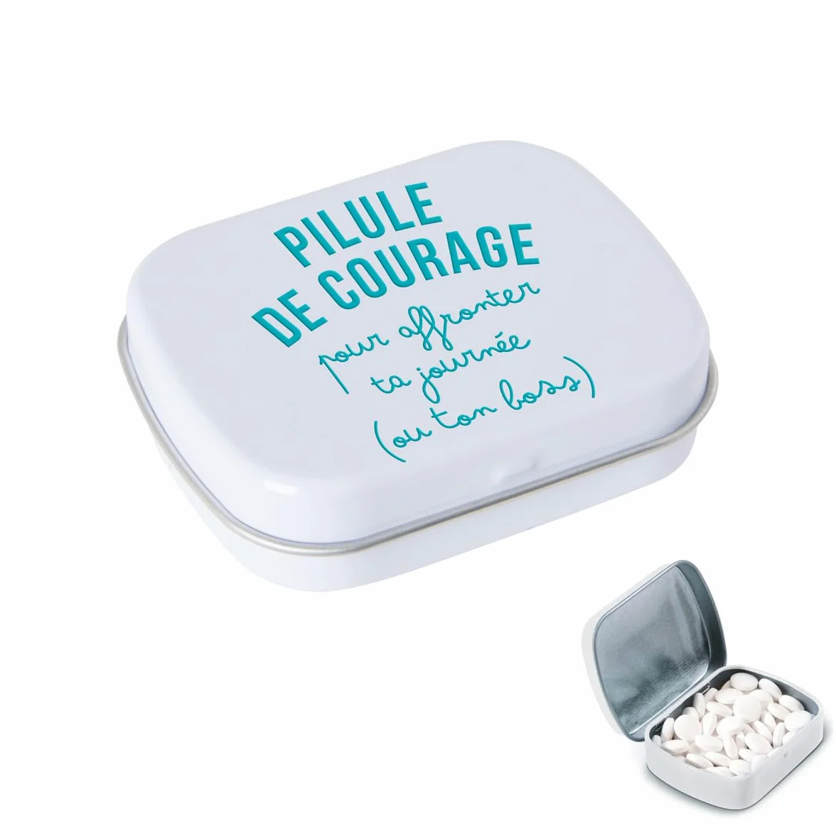 Boite à bonbons - Pilule de courage