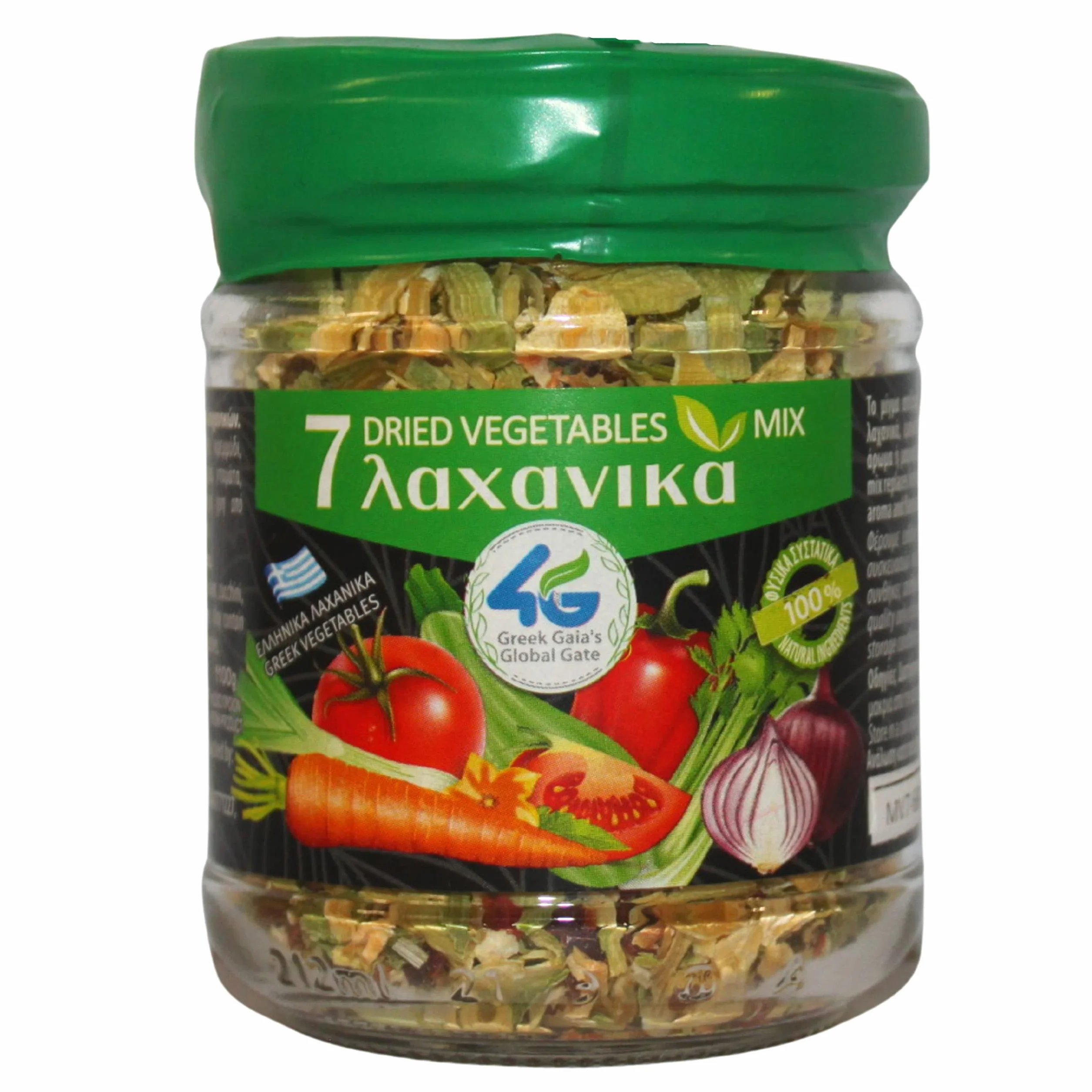 4G – Mélange Grec de 7 Légumes Séchés, 100 % Naturel, Idéal pour Soupes, Sauces & Bouillons – Pack 2×70 g (140 g)