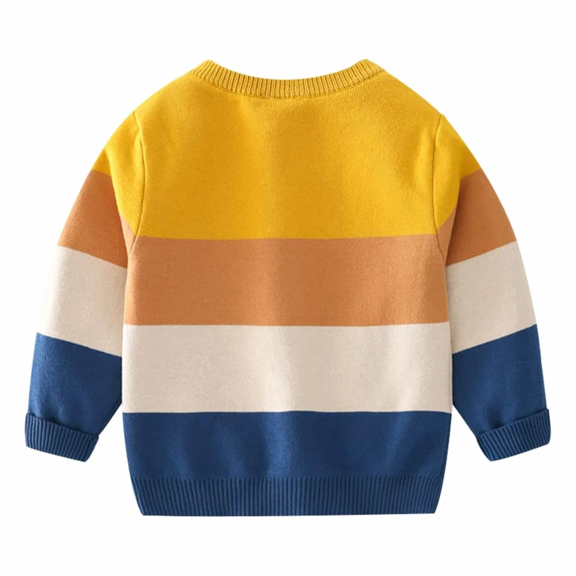 Pull en Tricot Imprimé Animal pour Bébé Garçon Manche Longue Col Rond Chaud Automne Hiver